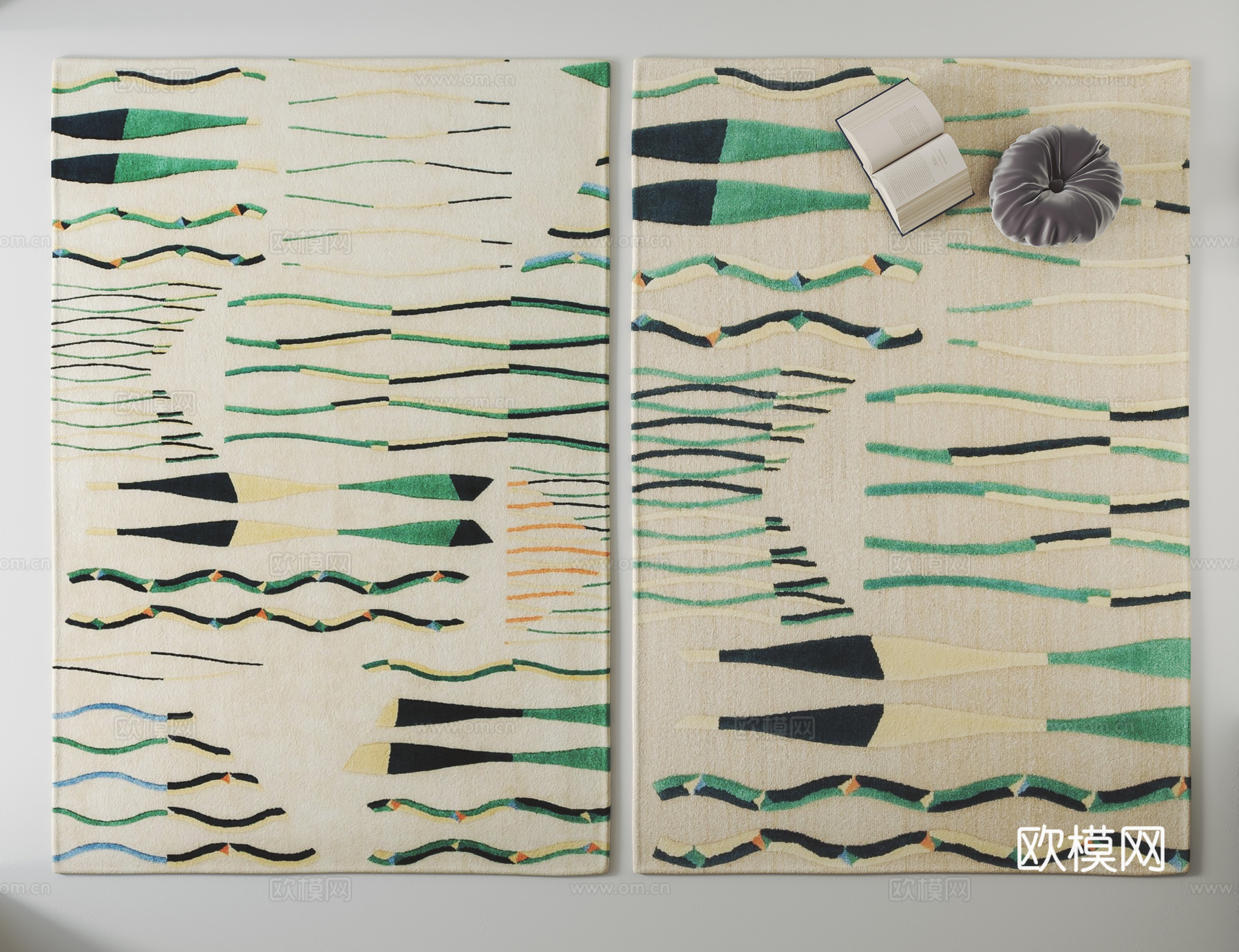 现代地毯 布艺地毯 卧室地毯 客厅地毯3d模型