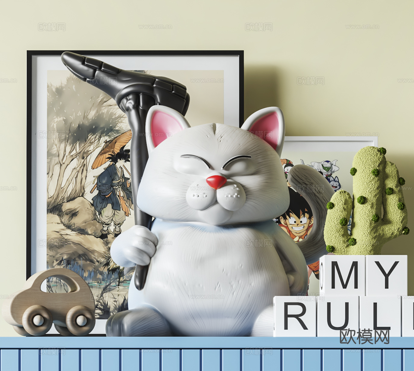 现代公仔玩具3d模型