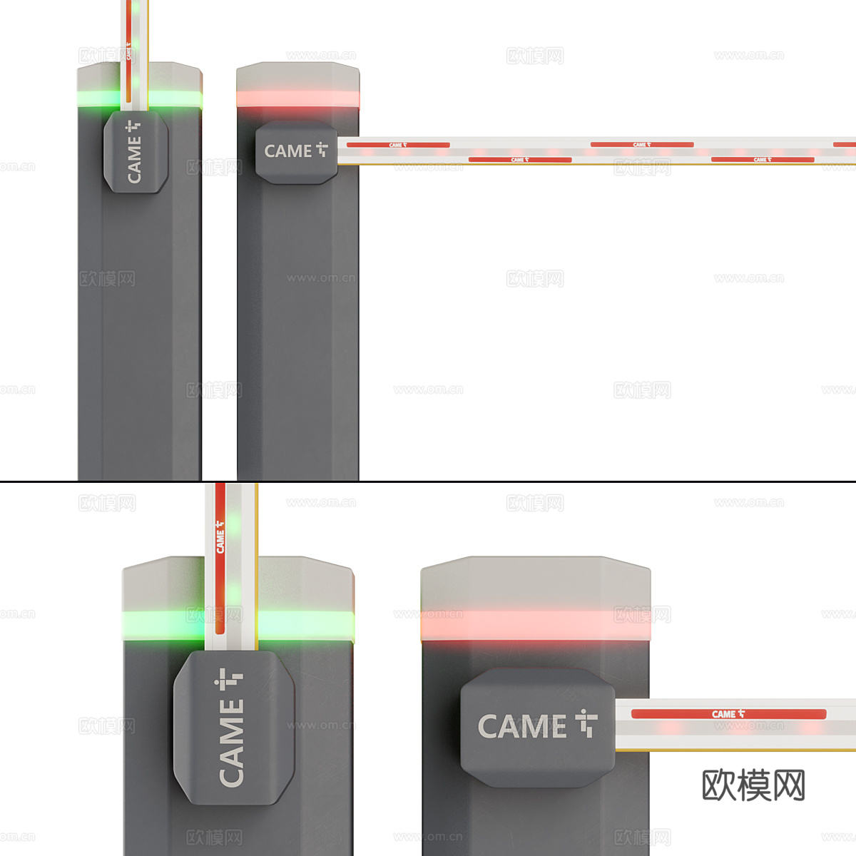 现代停车场起落杆 自动闸道3d模型