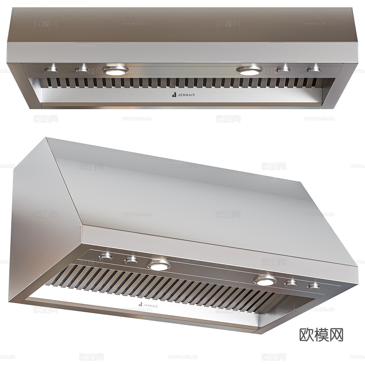 现代厨房电器 油烟机 电磁炉3d模型