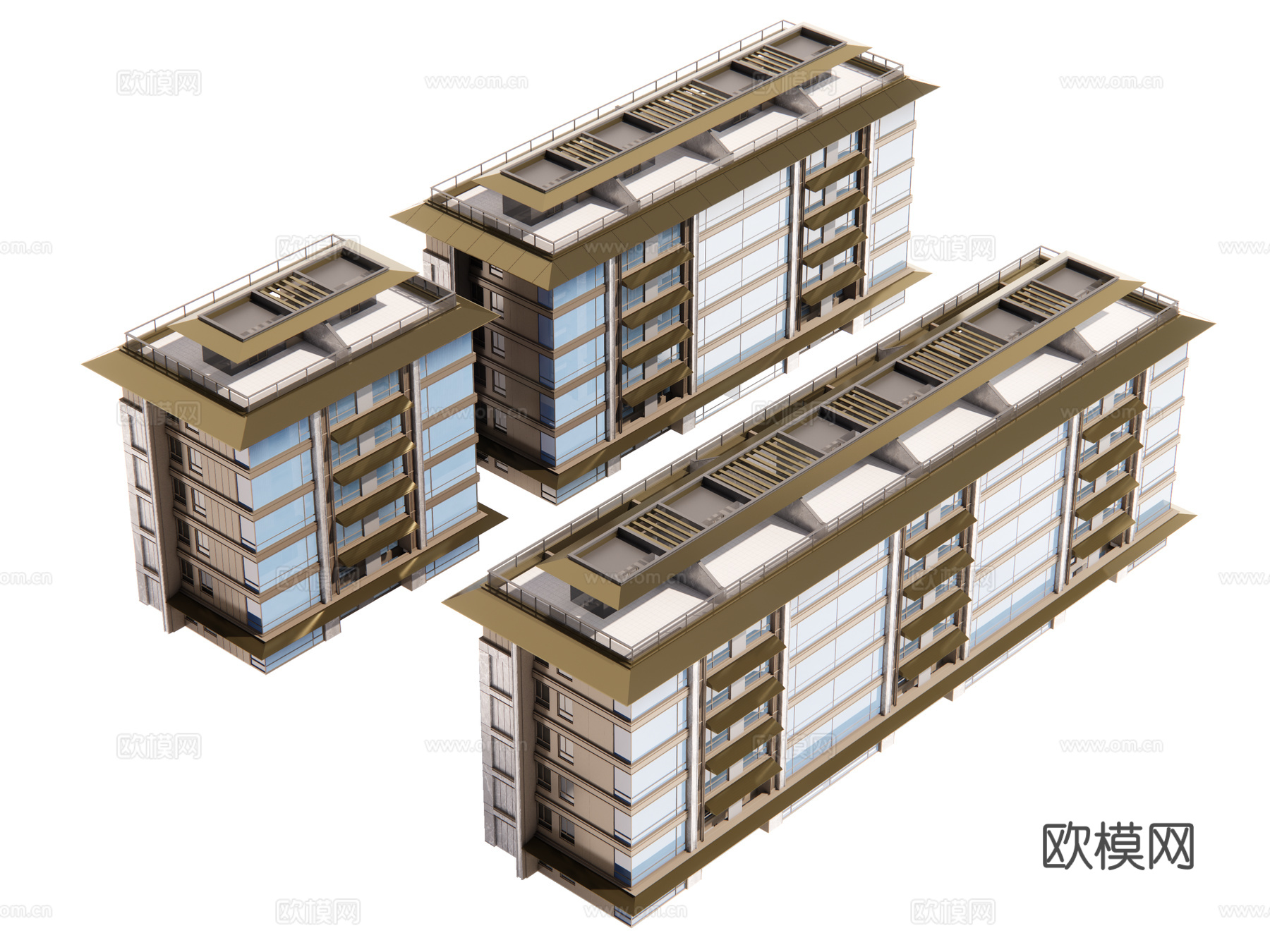 现代住宅建筑 居民楼su模型