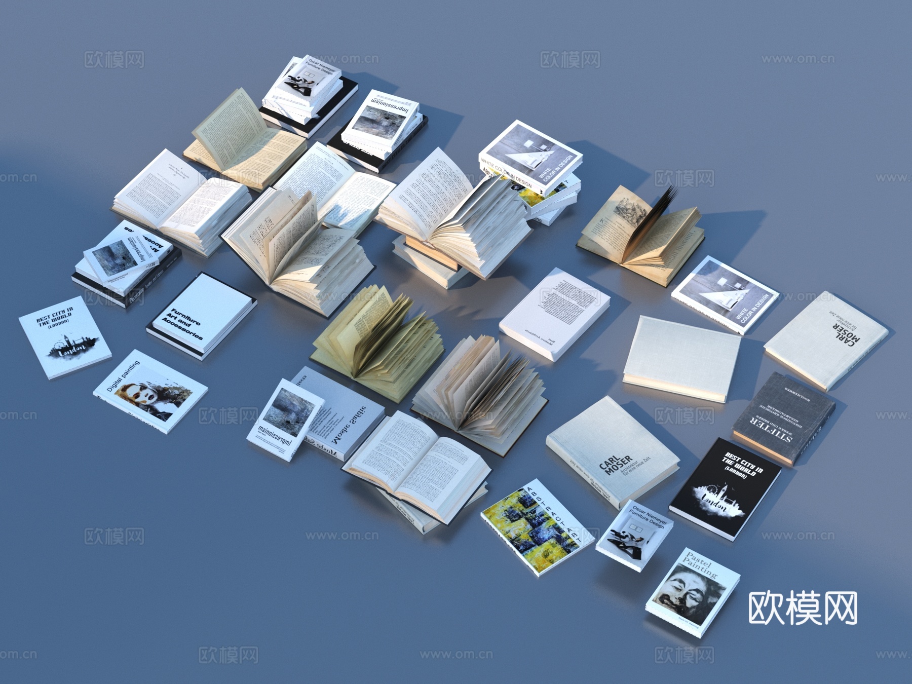 书 书籍 笔记本 名著小说 杂志 书刊3d模型