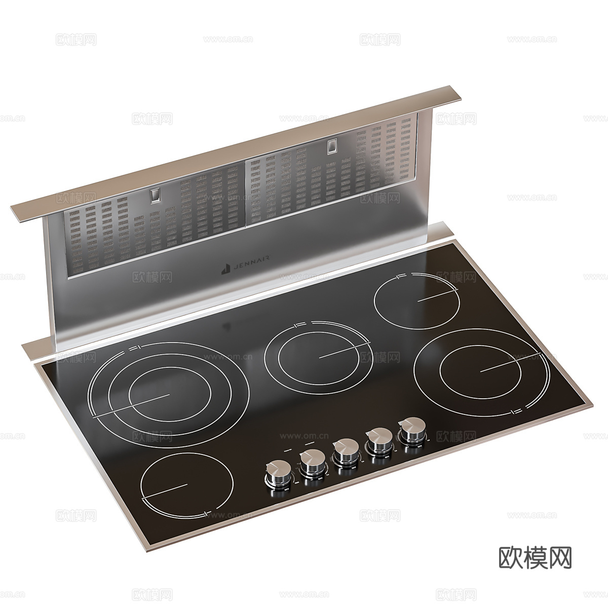 现代厨房电器 油烟机 电磁炉3d模型