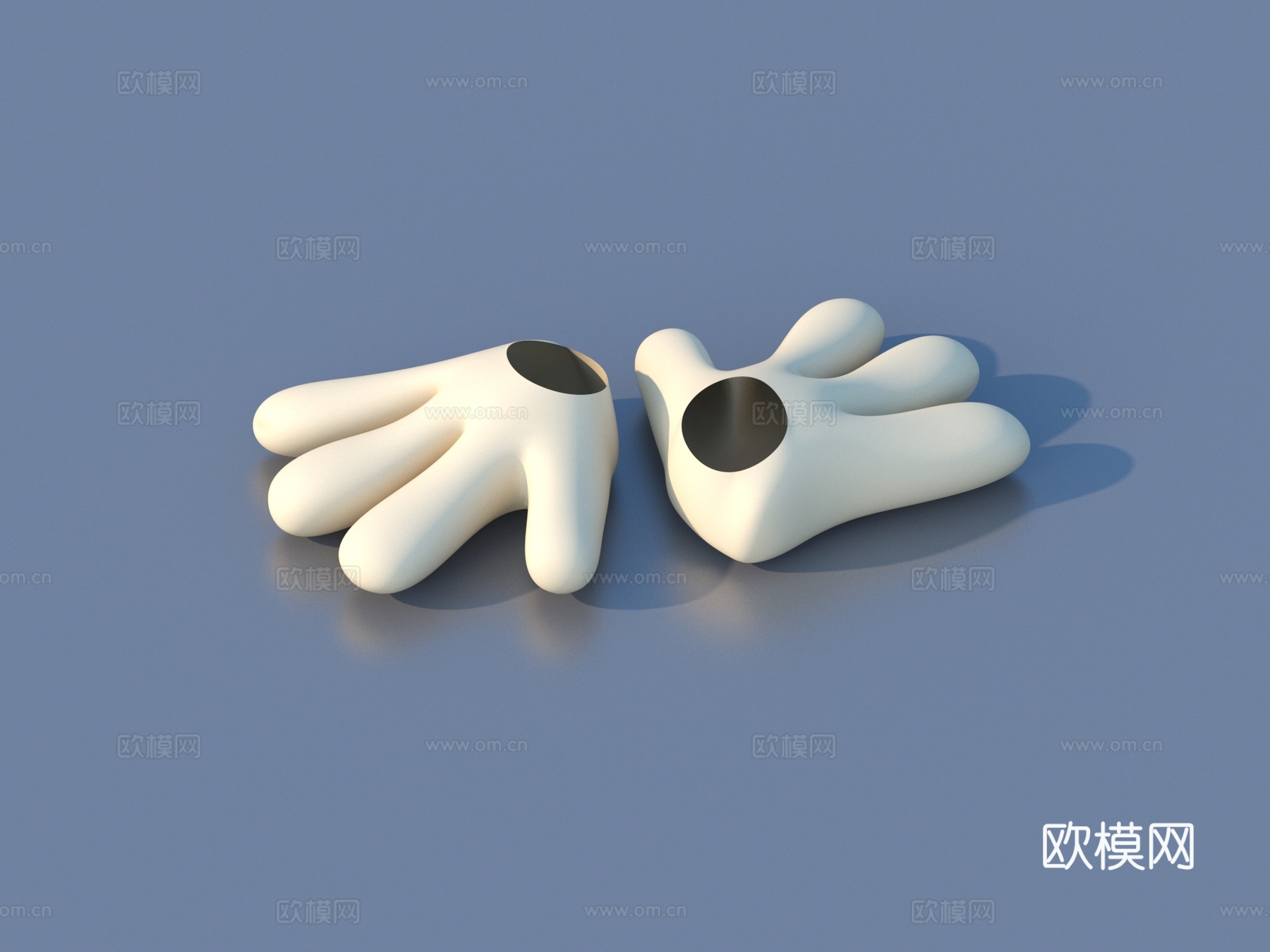 手 卡通手3d模型