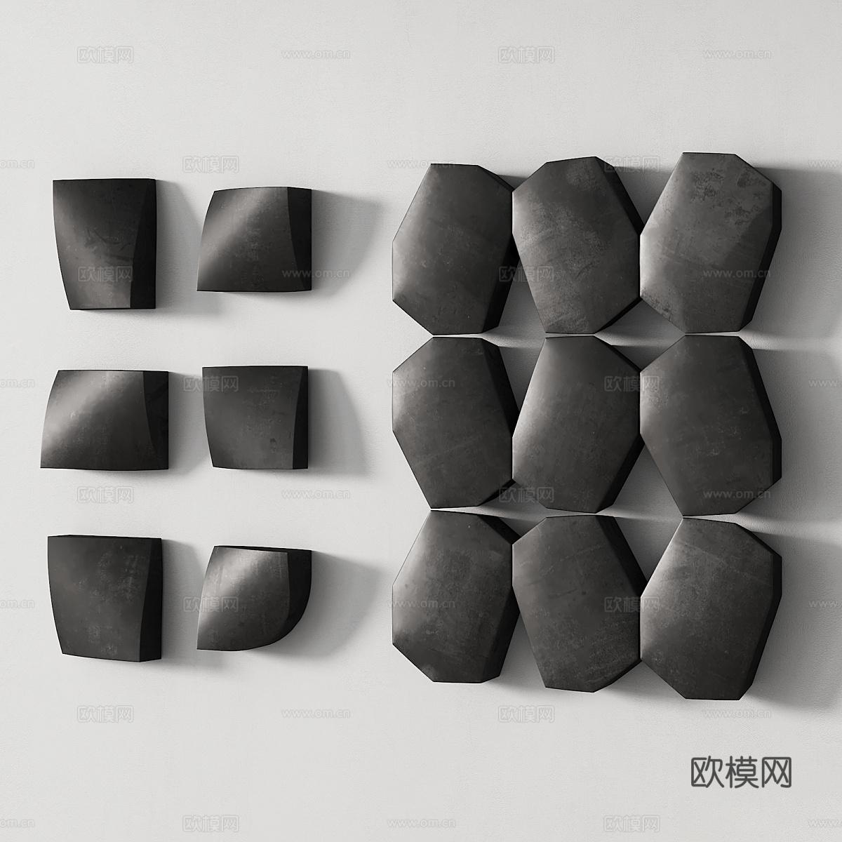 现代意式墙饰挂件3d模型