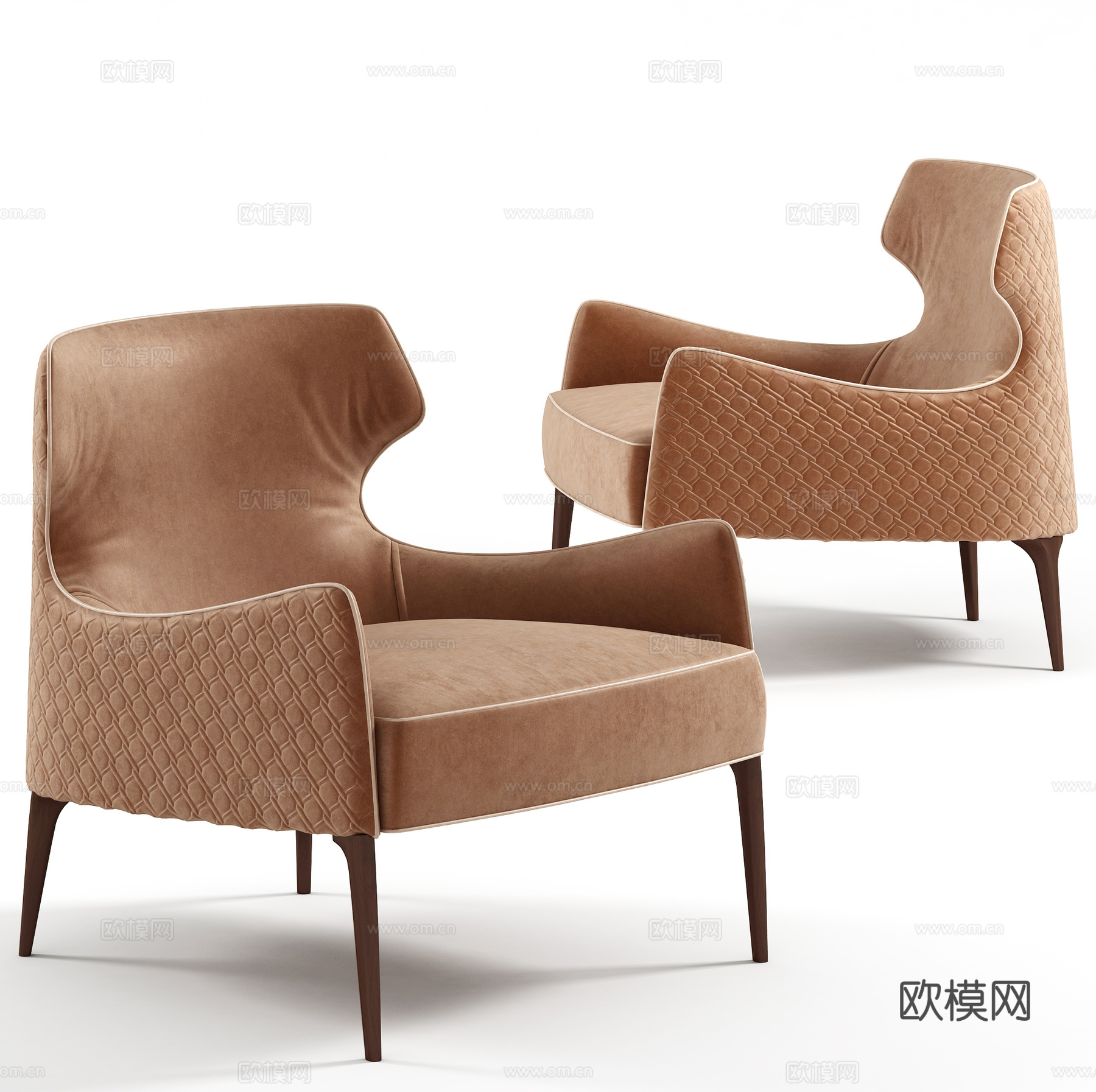 现代休闲椅 布椅 餐椅 办公椅su模型