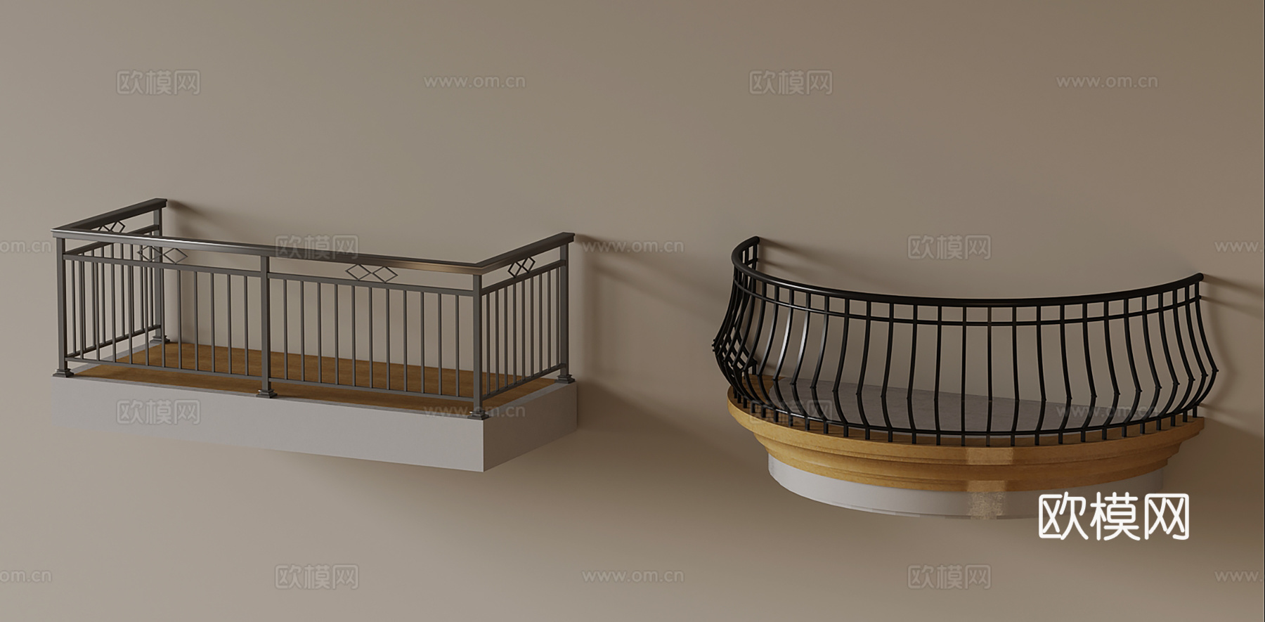 28阳台护栏 围栏 栅栏 栏杆3d模型