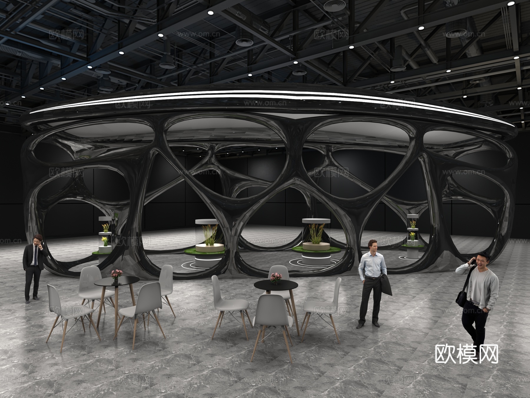 现代展厅3d模型