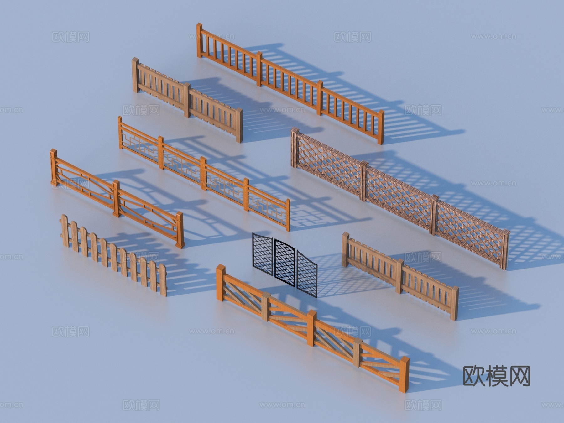 围栏 护栏 栏杆3d模型