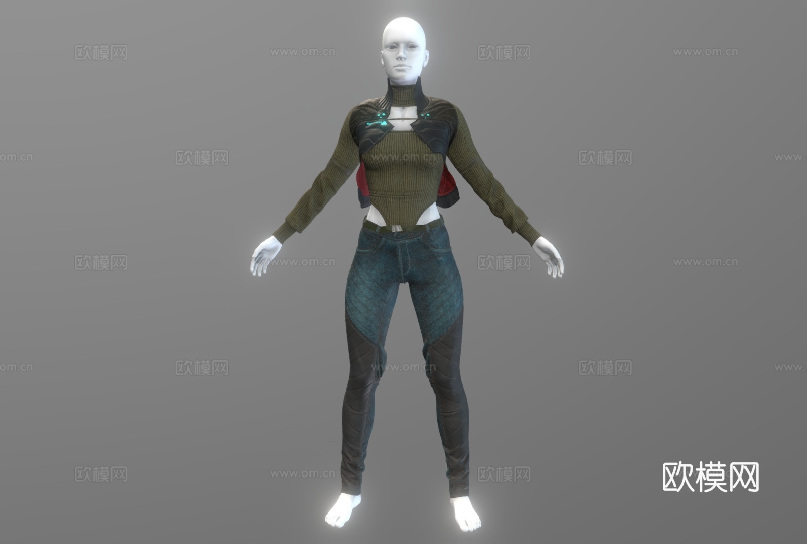 模特 现代衣服模特 商展模特su模型