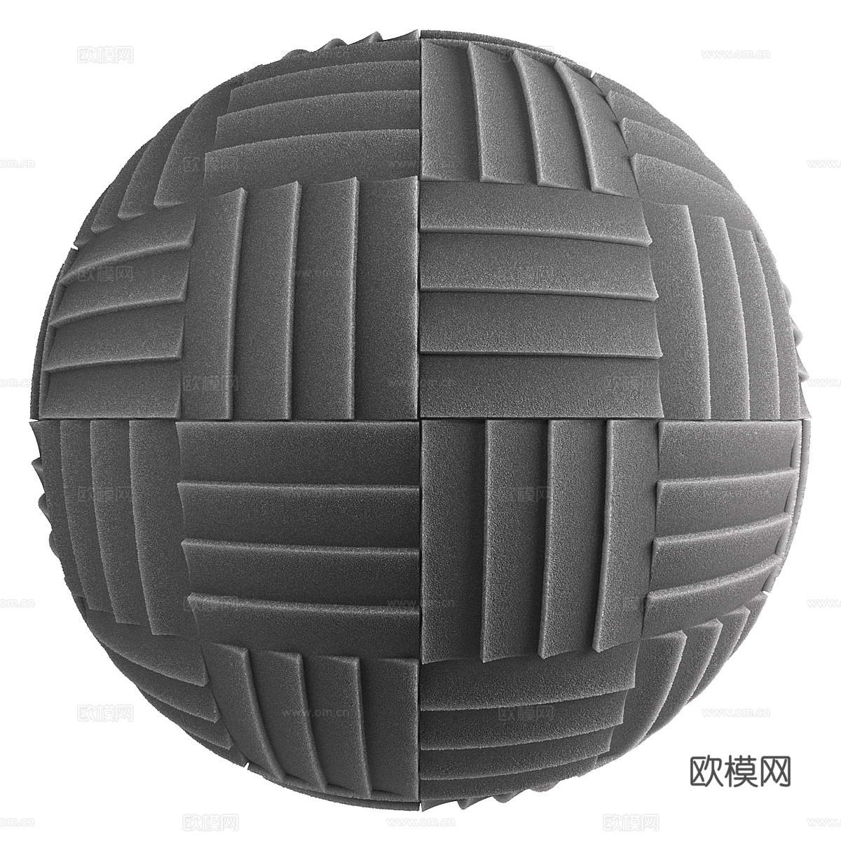 现代意式吸音板 隔音棉材质3d模型