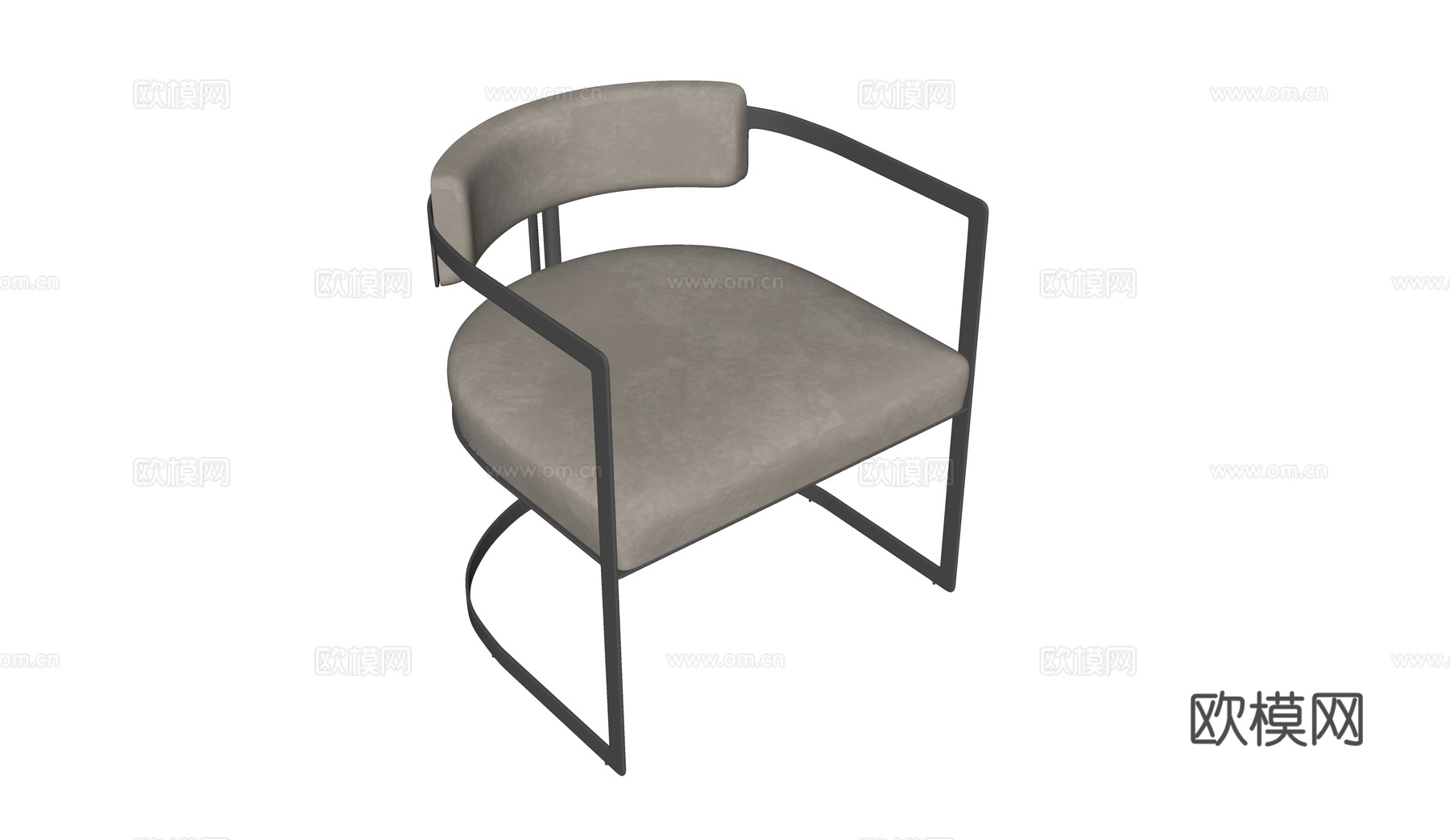 现代单椅su模型下载（渲染图2）
