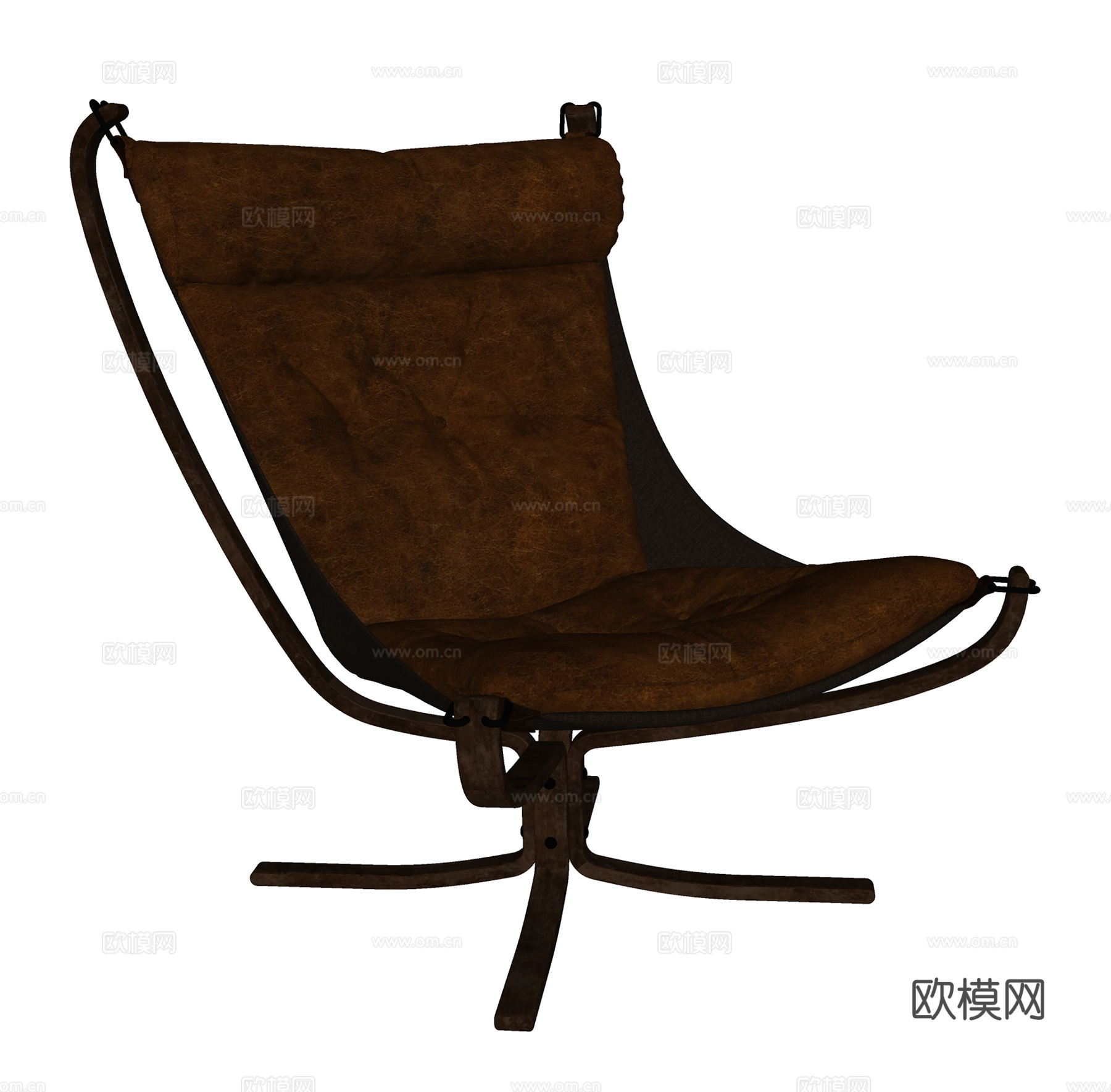 中古风办公椅  职员椅 皮椅书椅su模型