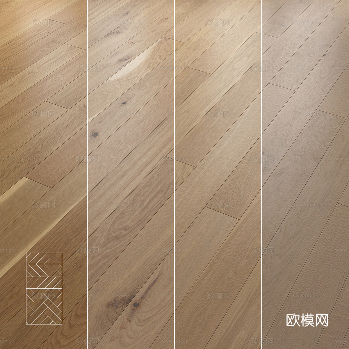 现代木地板材质3d模型