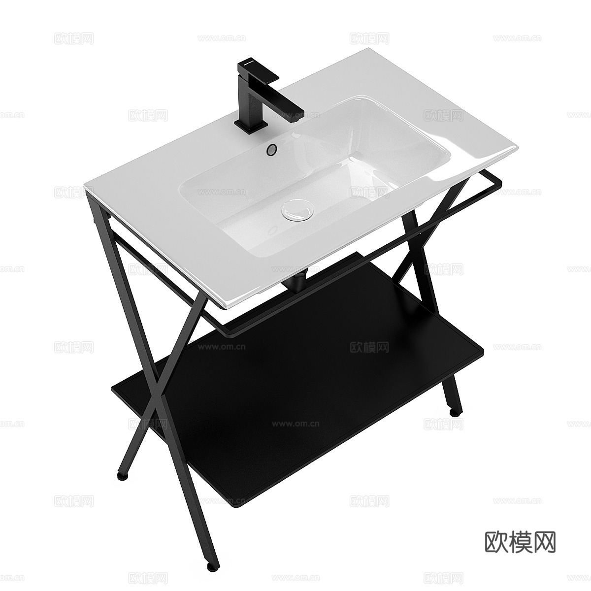 现代意式洗手台 台盆3d模型