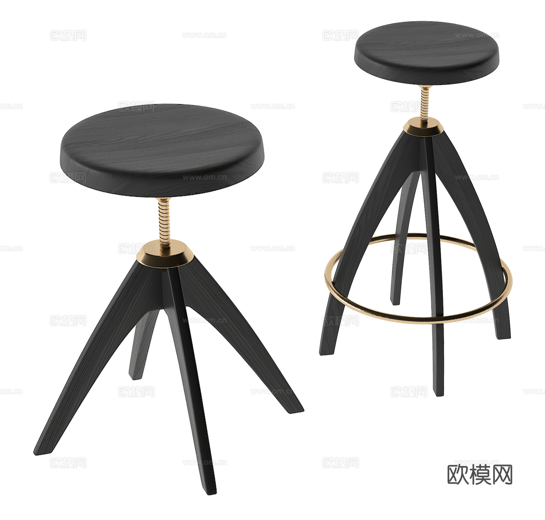 现代吧凳su模型