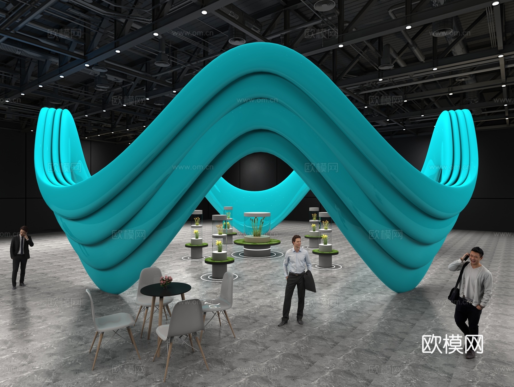 现代展厅3d模型