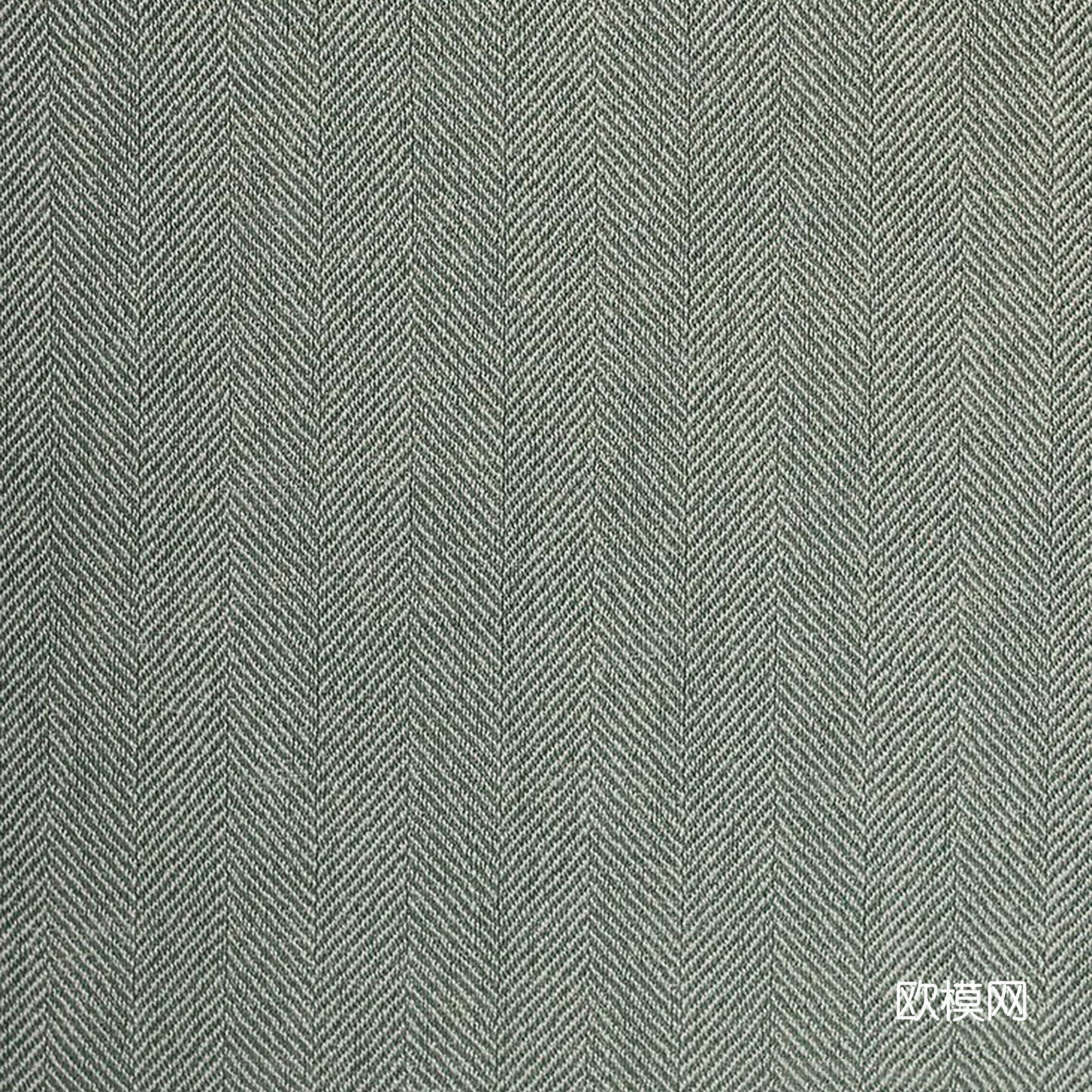 无缝墨绿色灯芯绒针织布料 新中式麻布 绿色肌理麻布