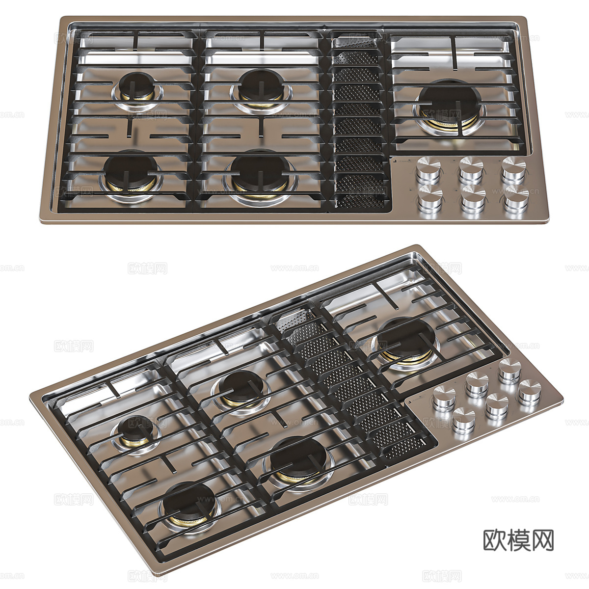现代厨房电器 油烟机 电磁炉3d模型