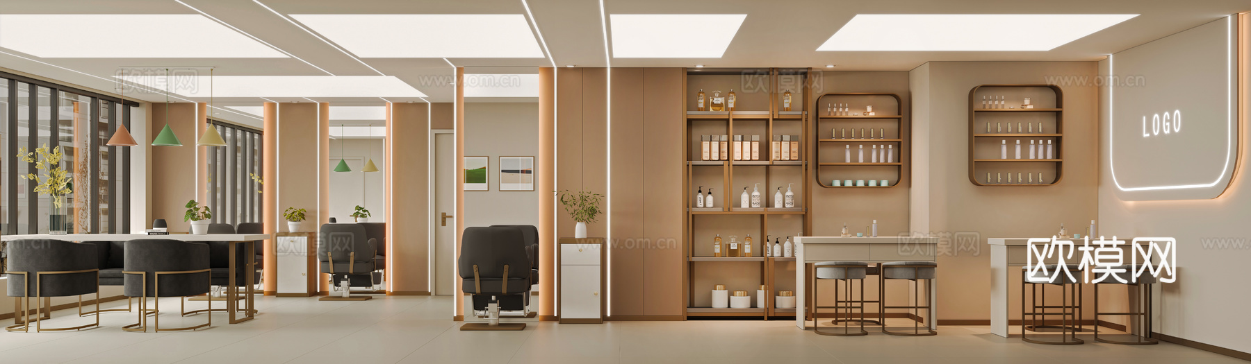 现代理发店3d模型