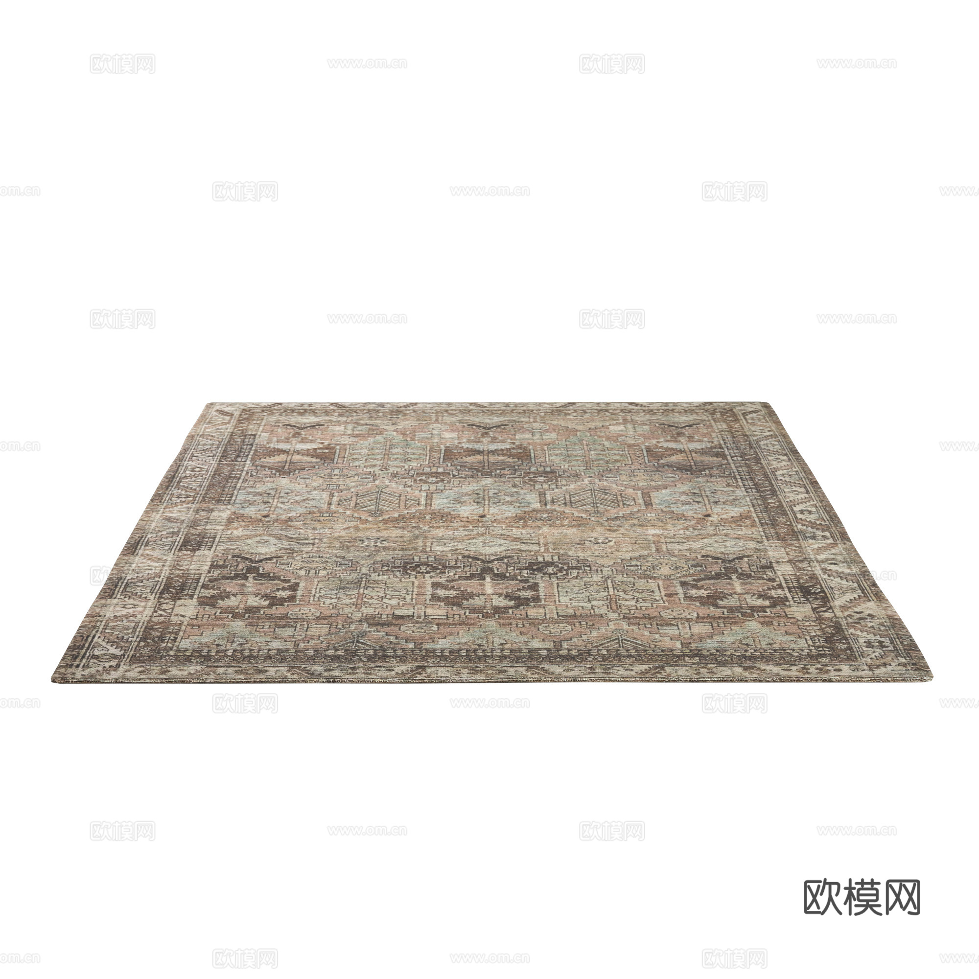 美式布艺地毯3d模型