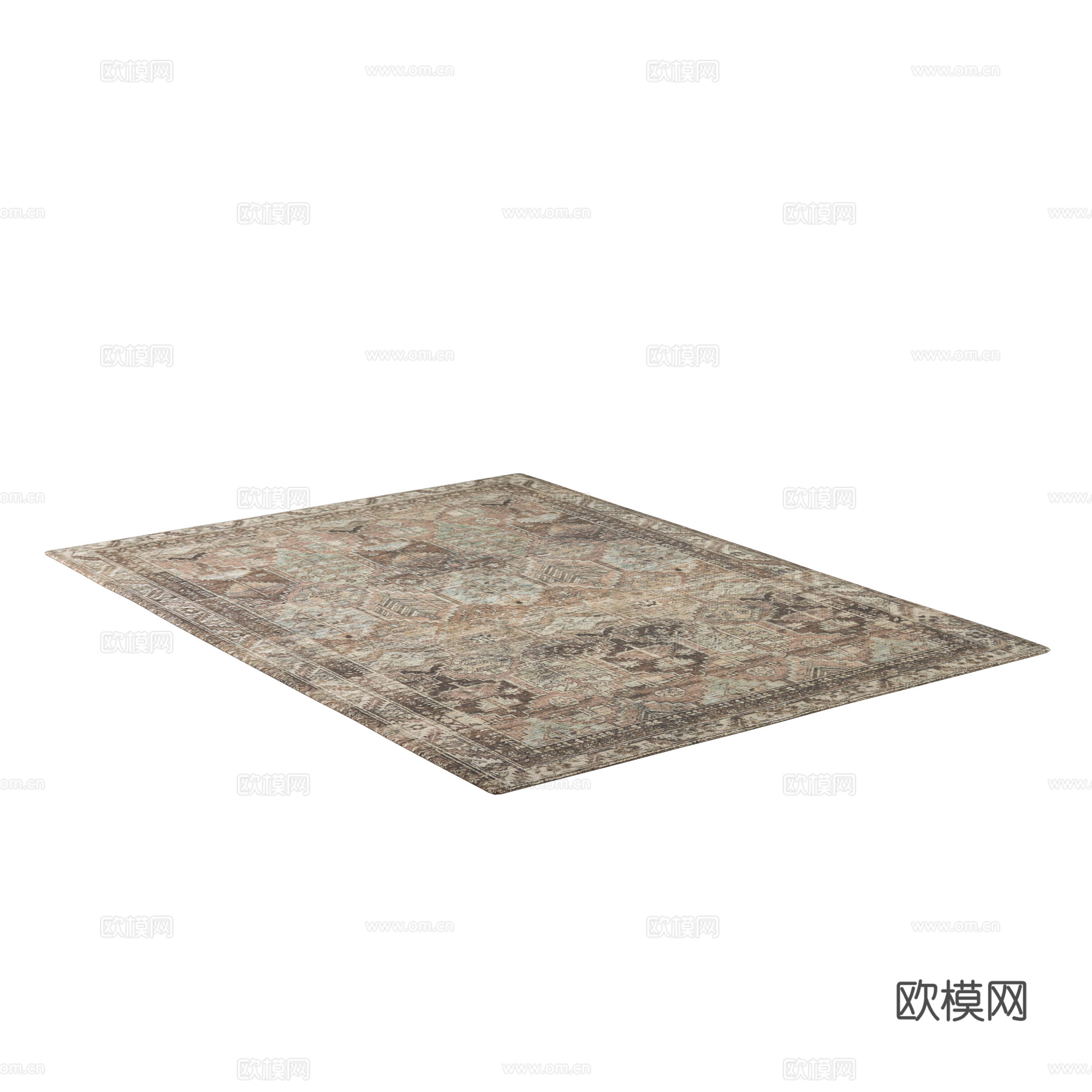 美式布艺地毯3d模型