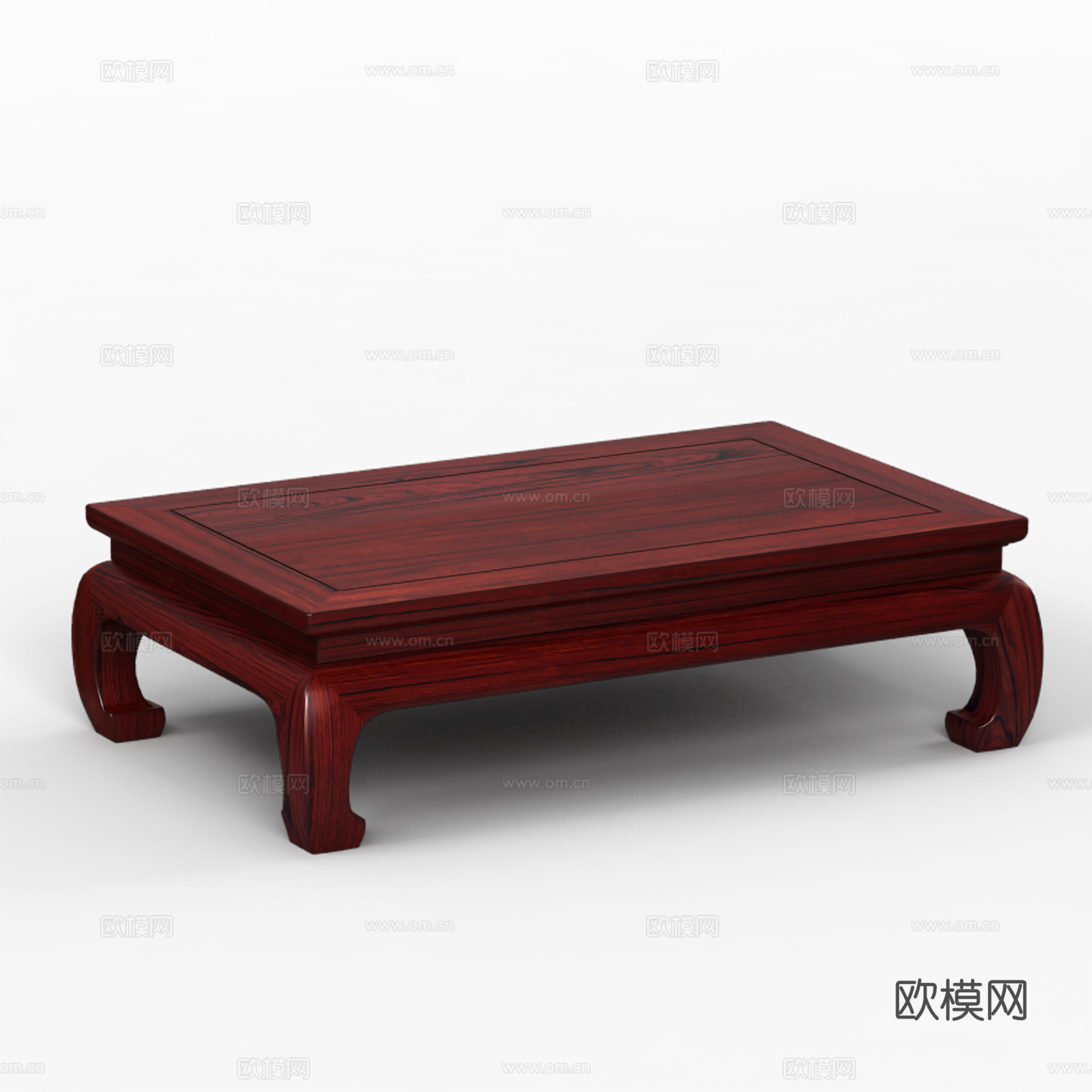 中式茶台 实木红木3d模型