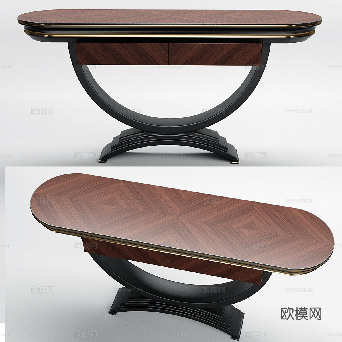 新中式轻奢端景台 玄关桌3d模型