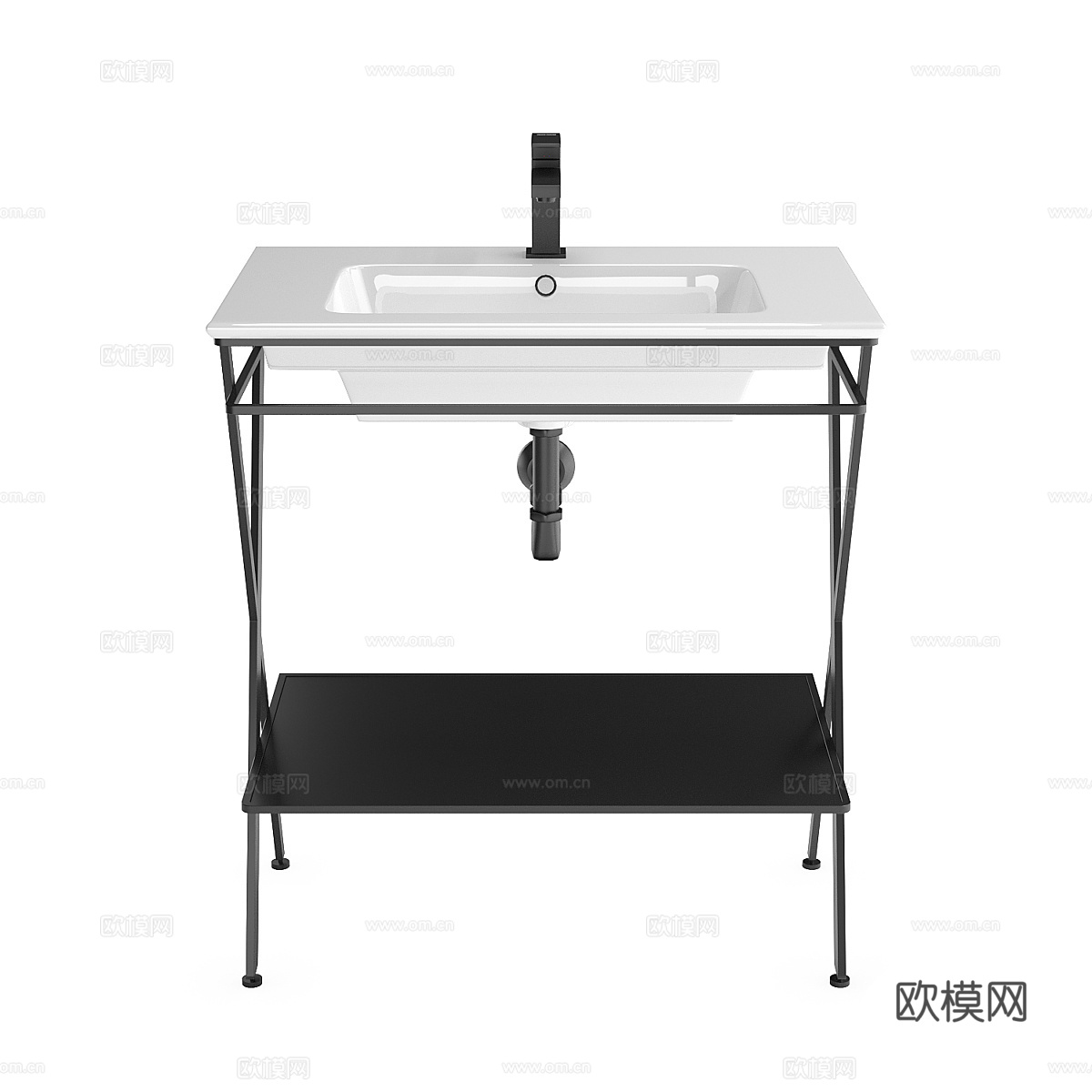 现代意式洗手台 台盆3d模型
