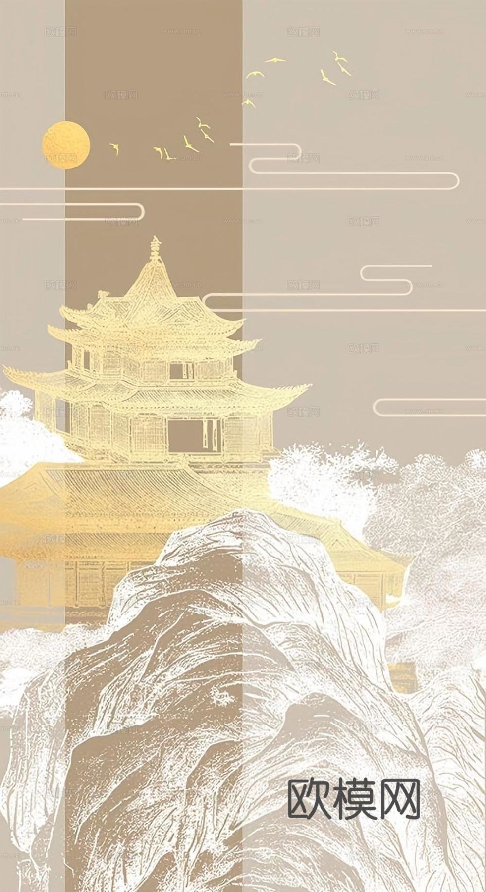 新中式壁纸