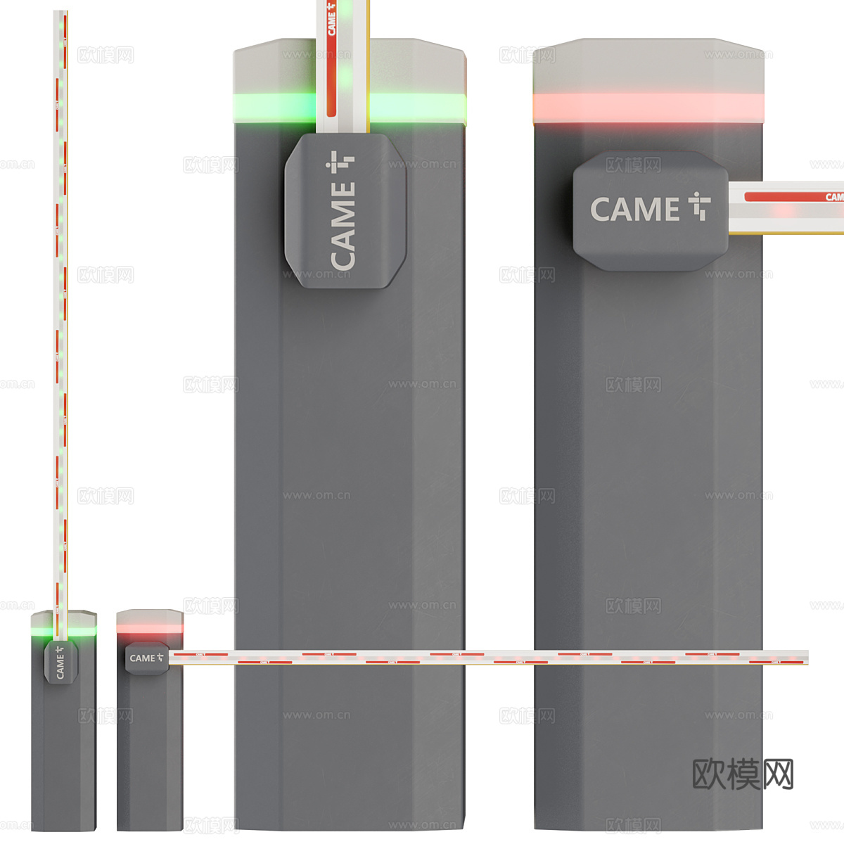 现代停车场起落杆 自动闸道3d模型