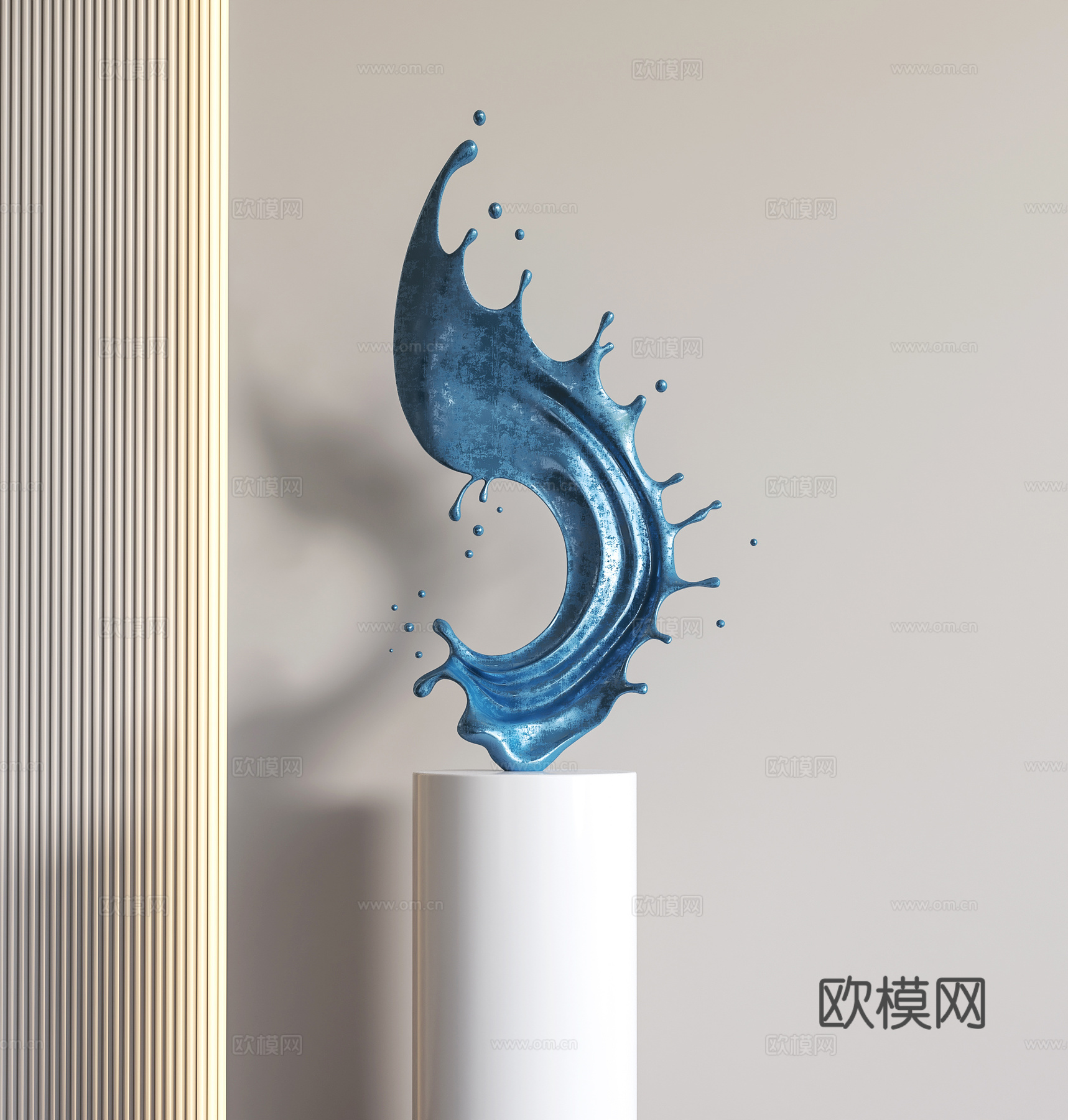 现代雕塑装置3d模型