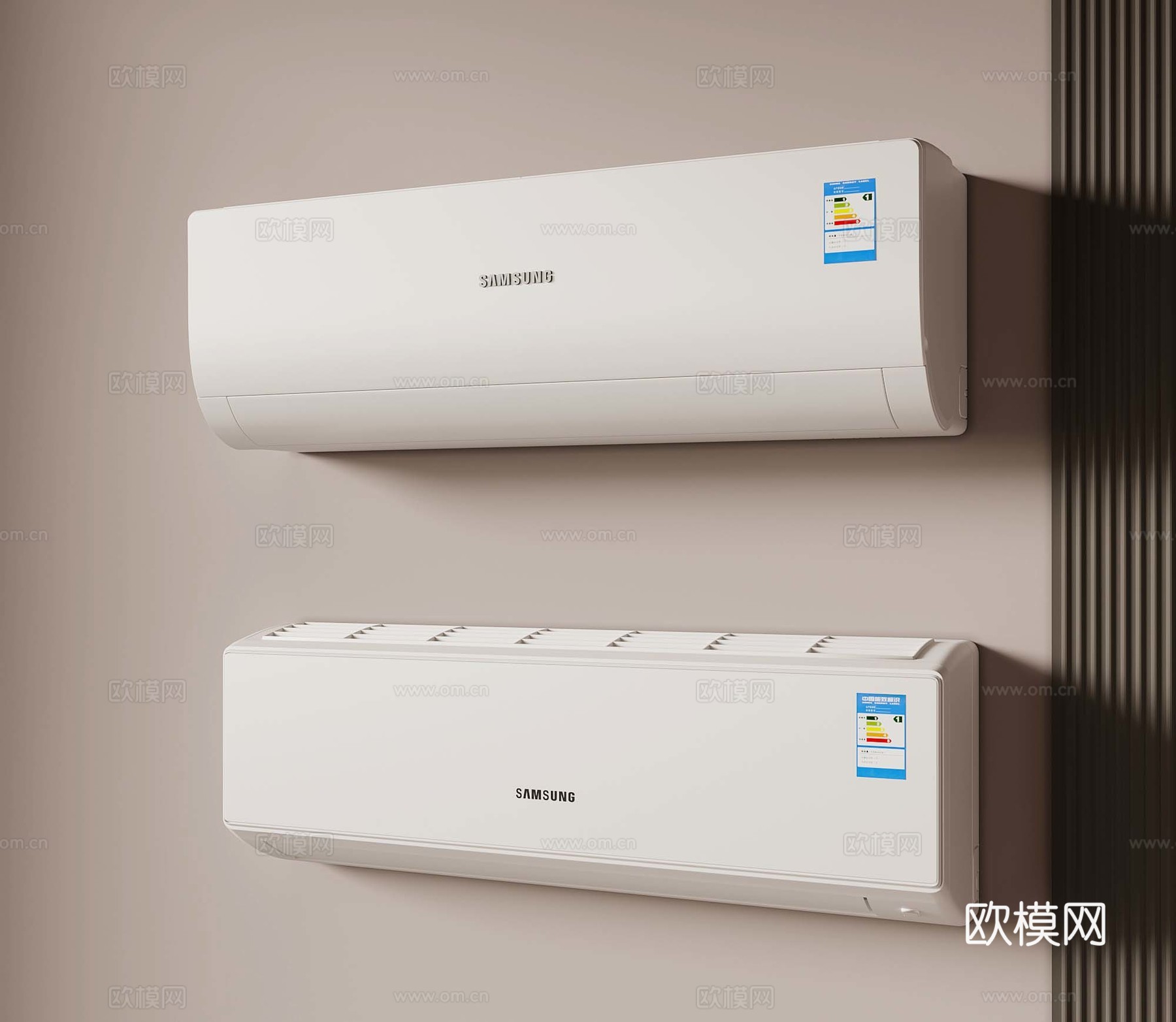 24空调 壁挂空调3d模型