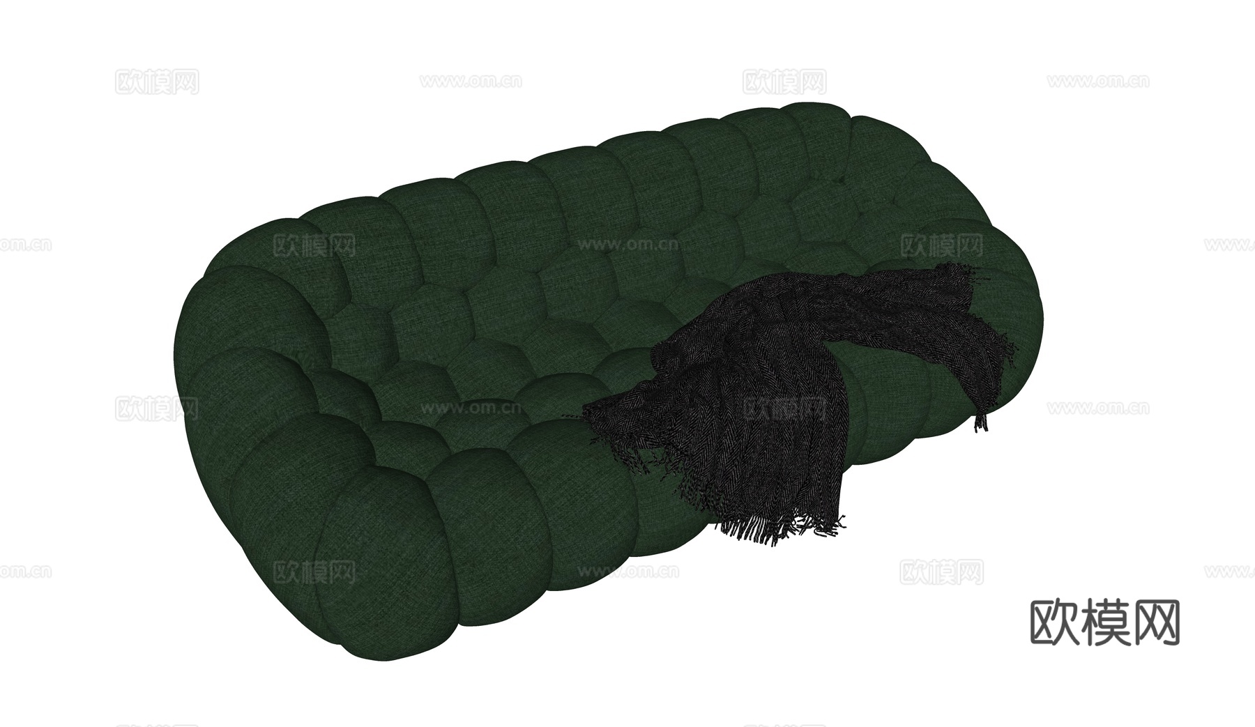 现代双人沙发su模型下载（渲染图2）