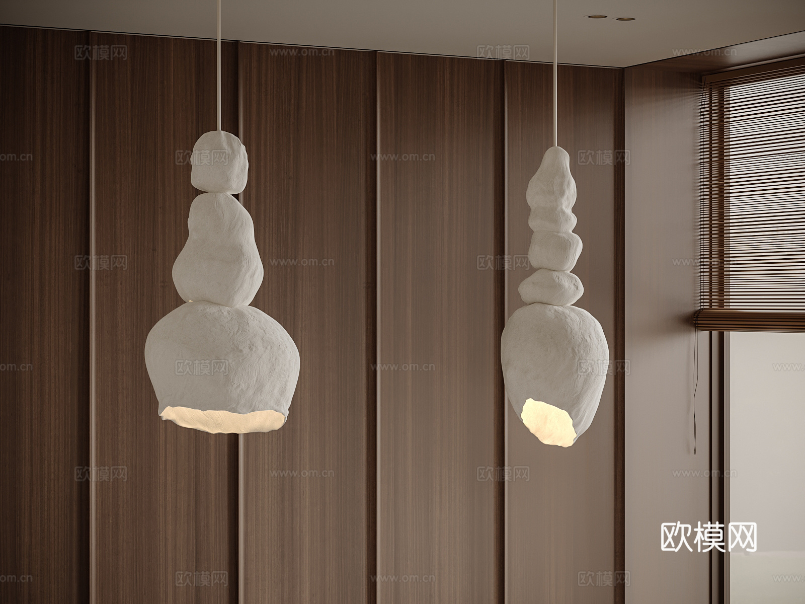现代吊灯 小吊带 艺术吊灯 餐厅吊灯 吧台吊灯3d模型