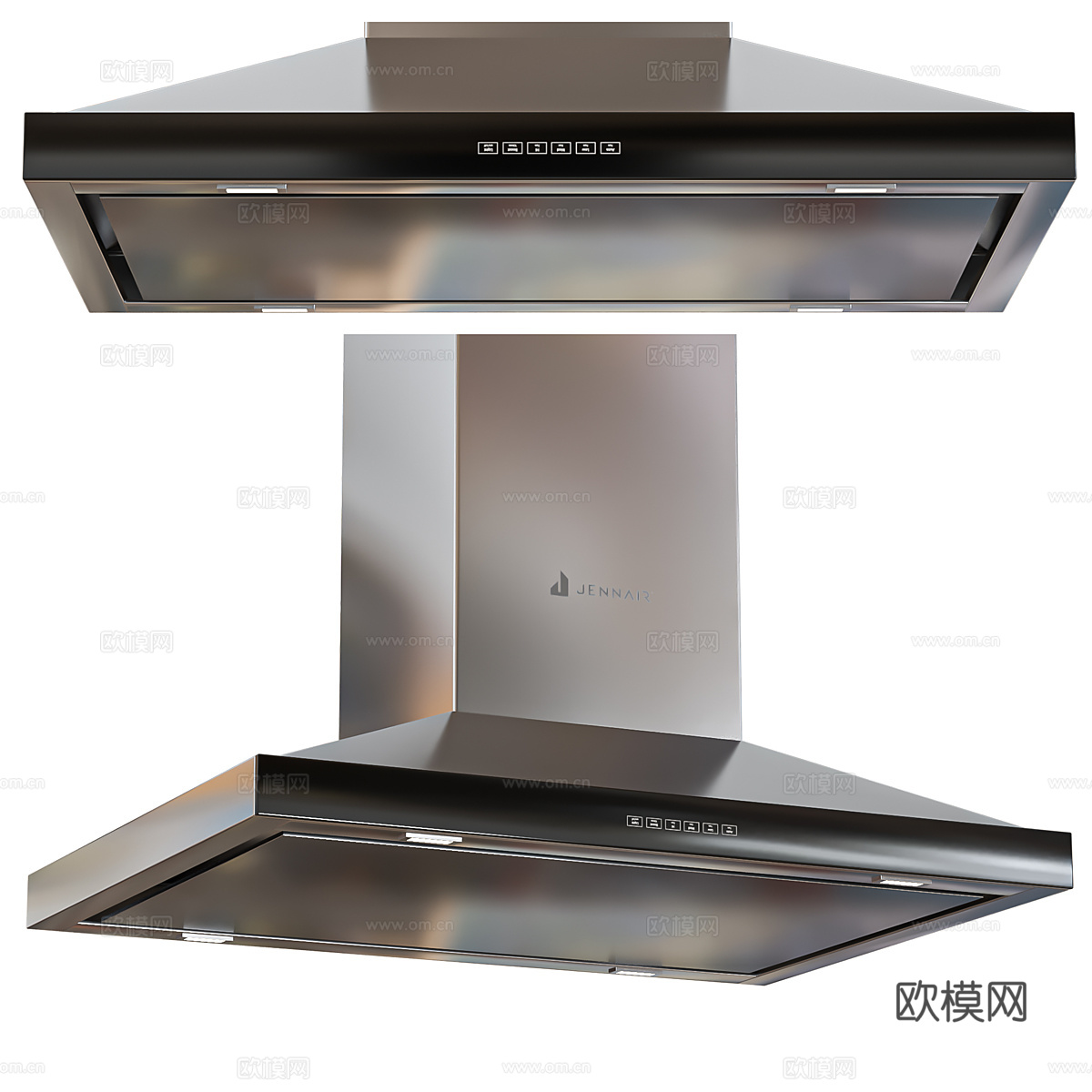 现代厨房电器 油烟机 电磁炉3d模型