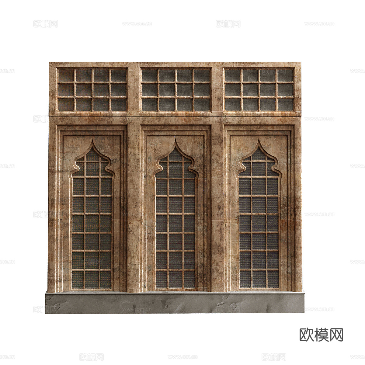 老式阿拉伯木窗 土耳其门窗3d模型