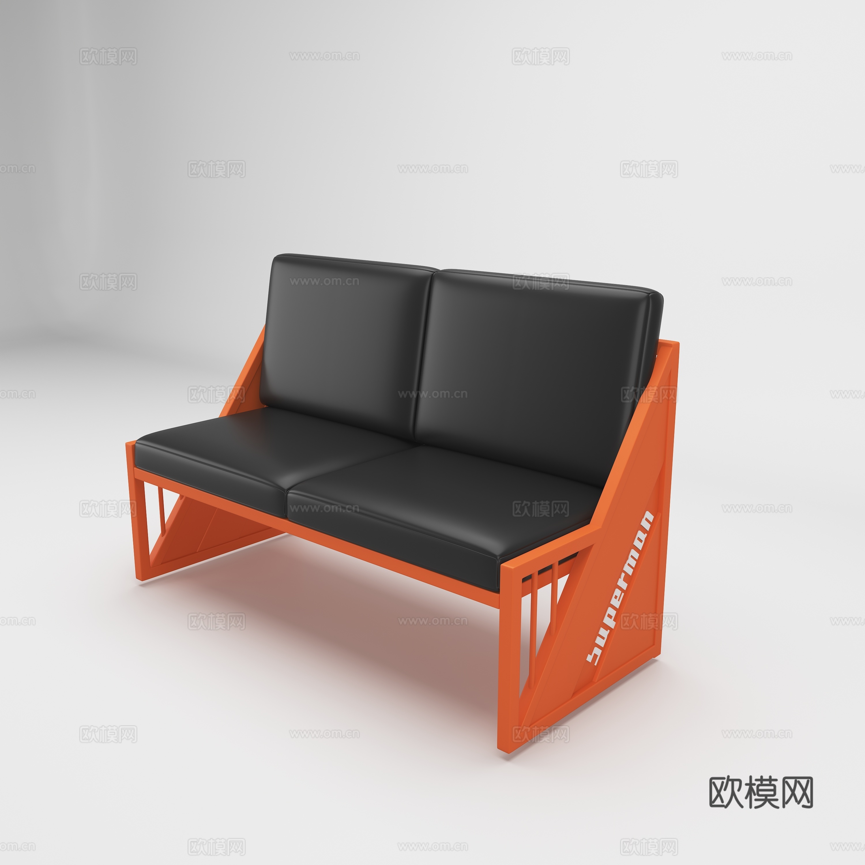 餐饮卡座沙发3d模型