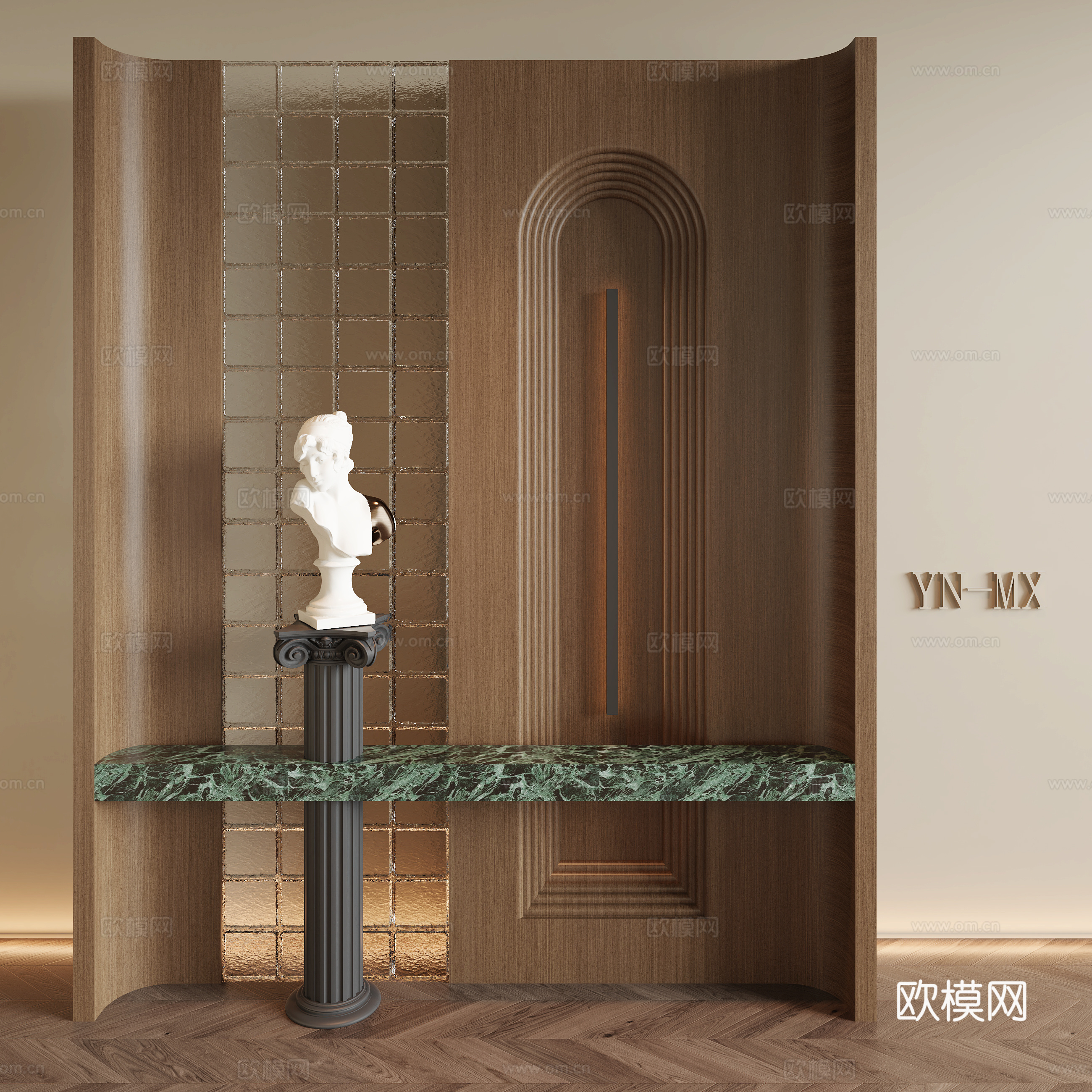 法式玄关隔断3d模型