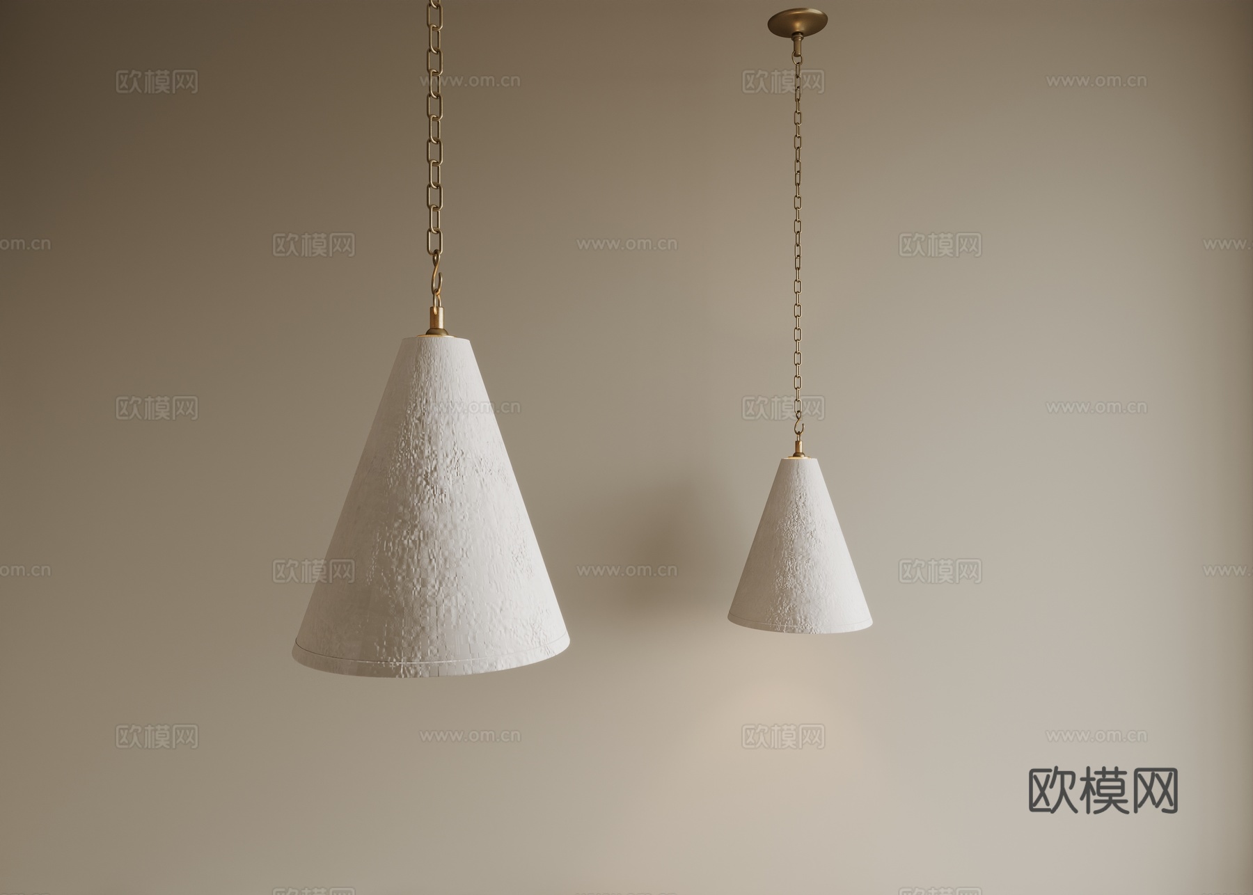 吊灯 法式石膏吊灯 锥形吊灯 中古吊灯 美式吊灯 床头吊灯3d模型