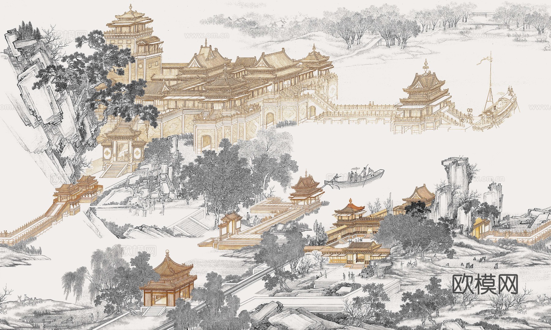 现代中式壁纸（高清 轻奢）