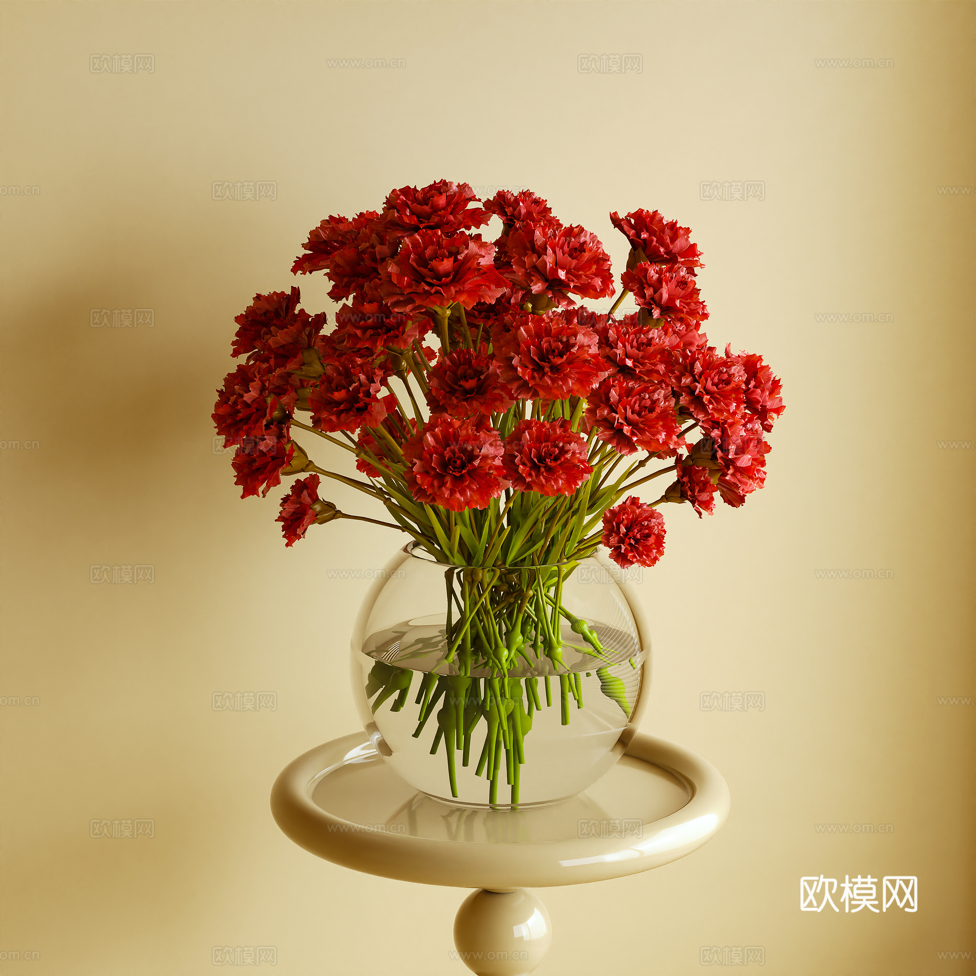 现代插花 花卉3d模型