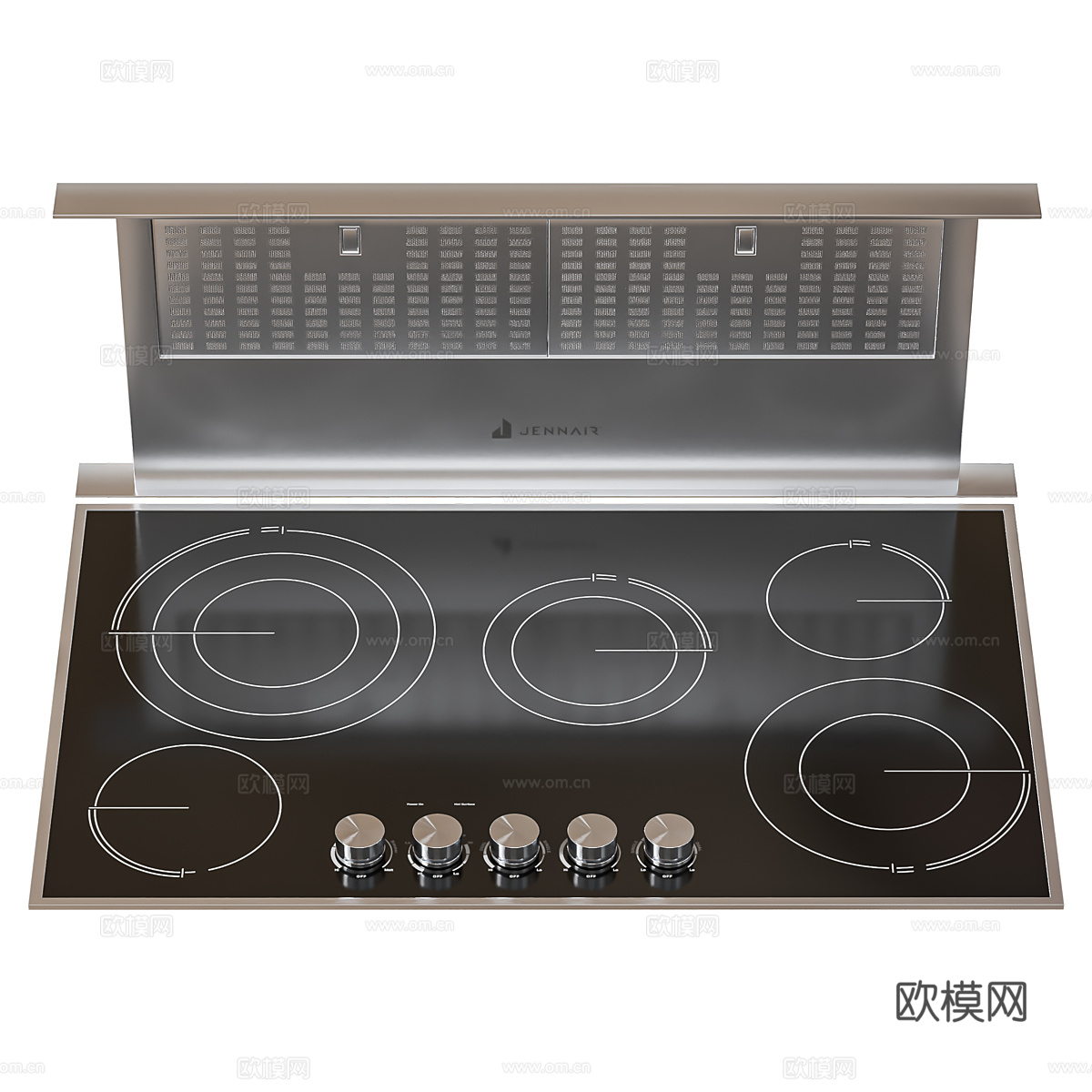 现代厨房电器 油烟机 电磁炉3d模型