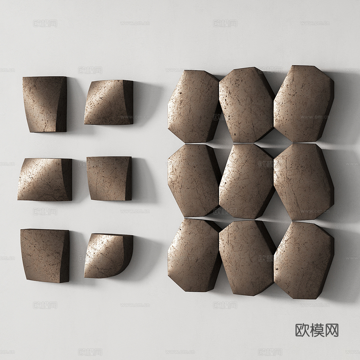 现代意式墙饰挂件3d模型