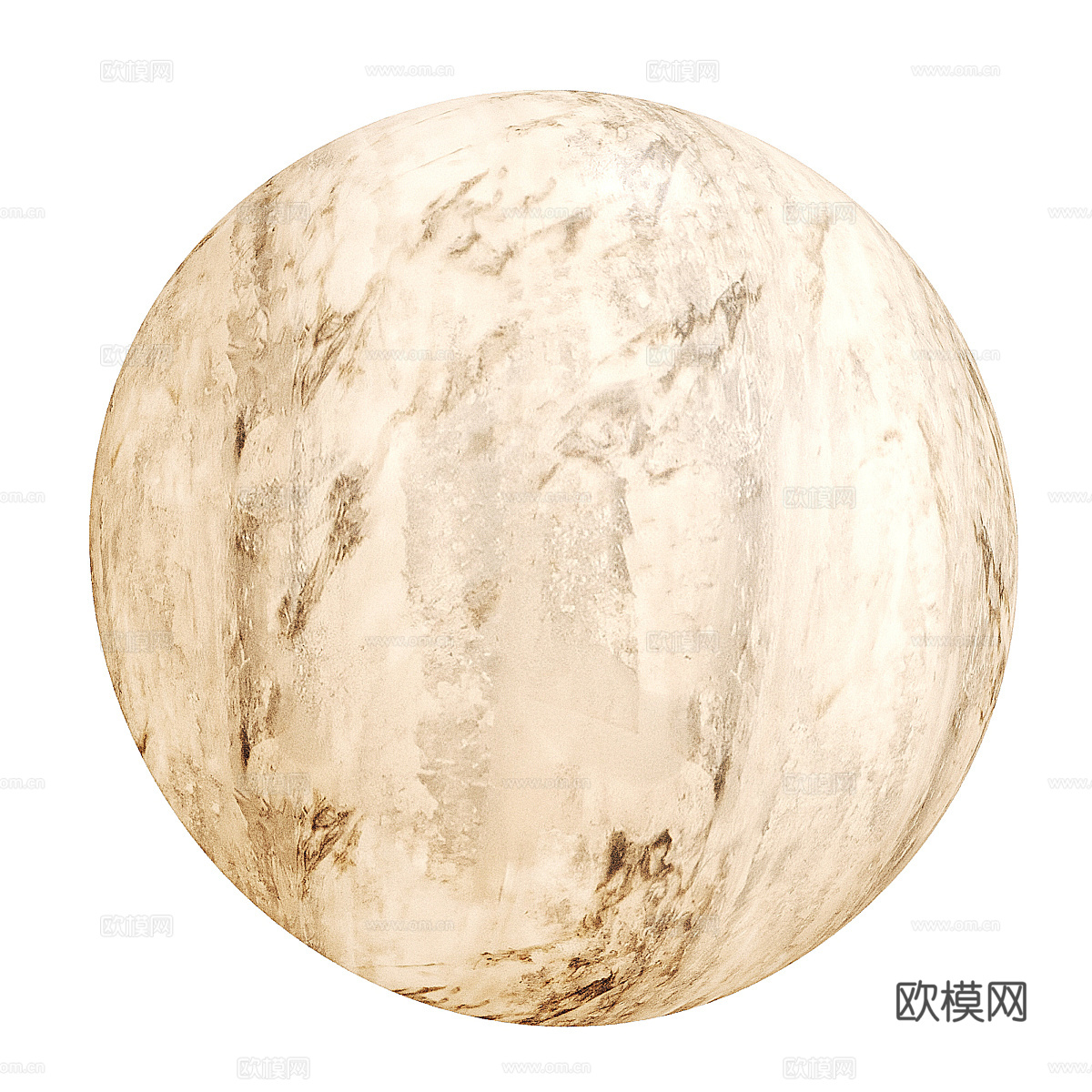 现代月球装饰墙灯3d模型