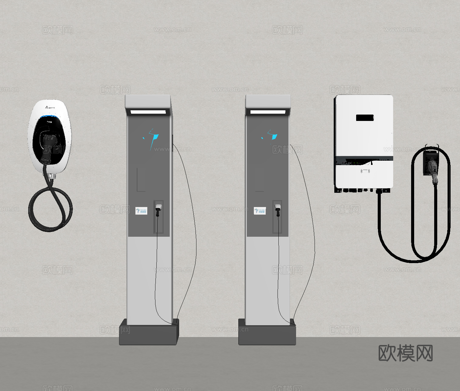 汽车充电桩su模型