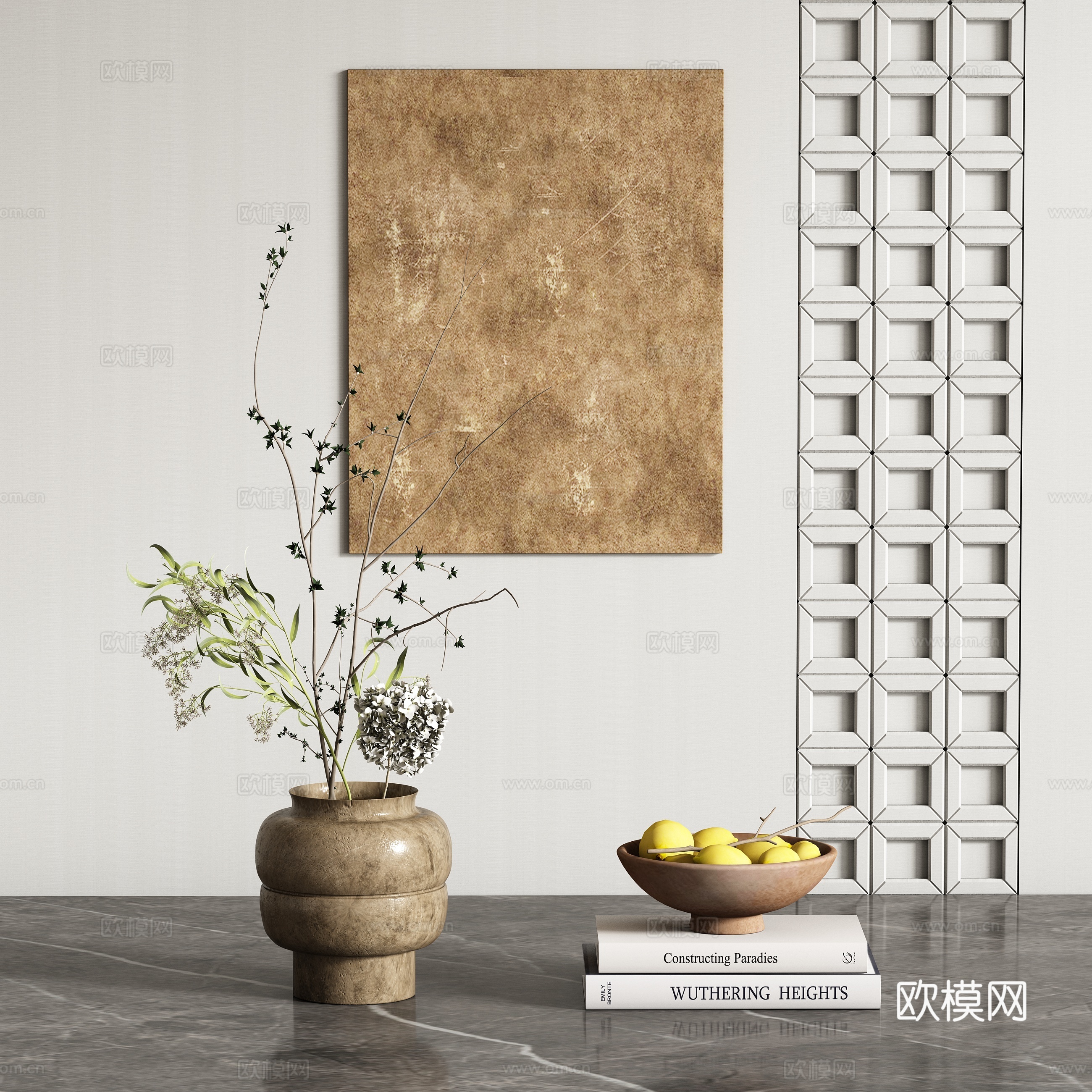 中古风饰品摆件组合su模型