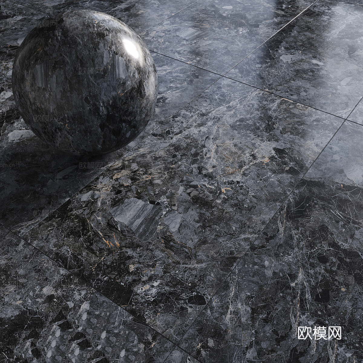 现代意式石材 大理石 岩板 奢石3d模型