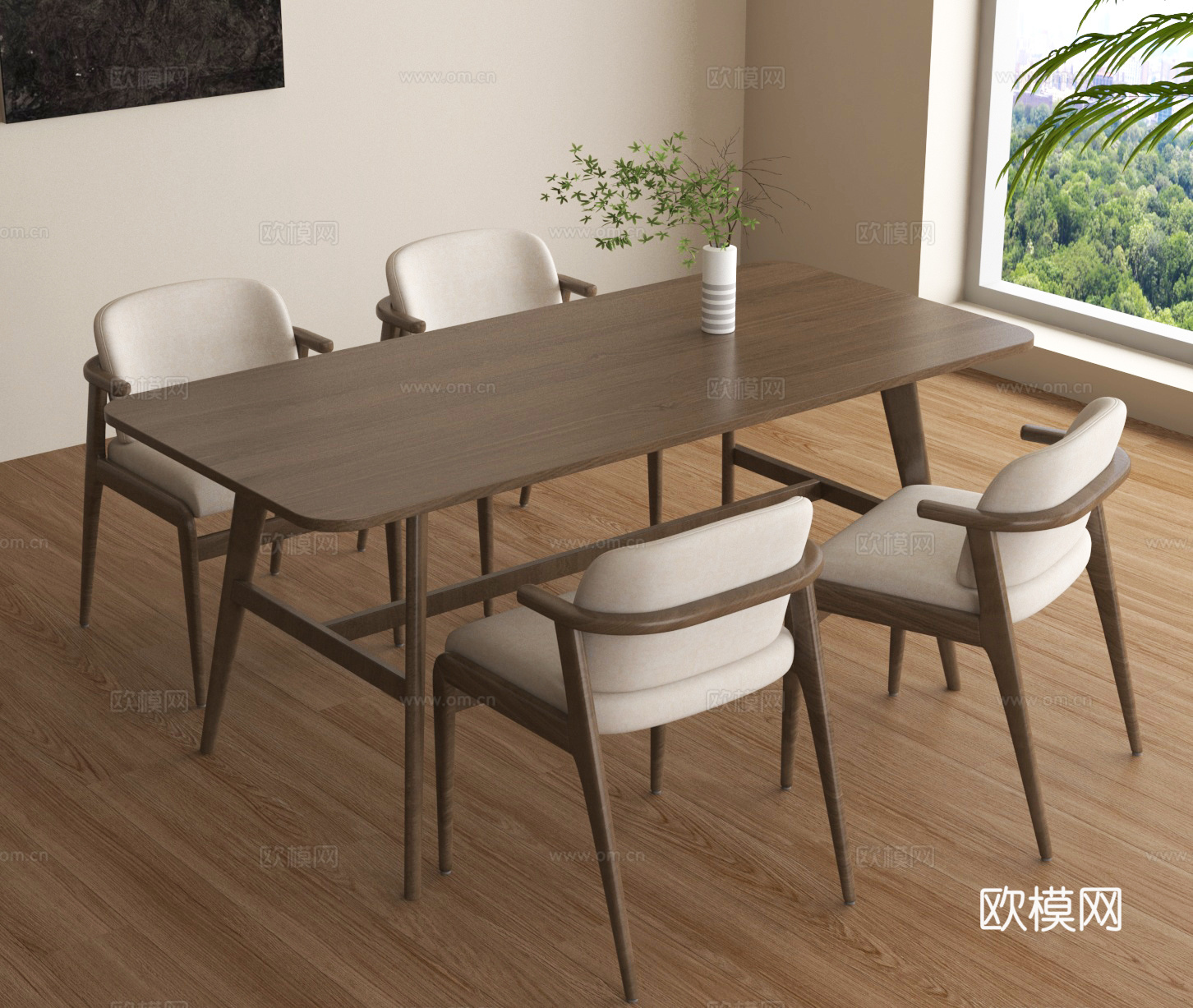 休闲桌椅 餐桌椅3d模型