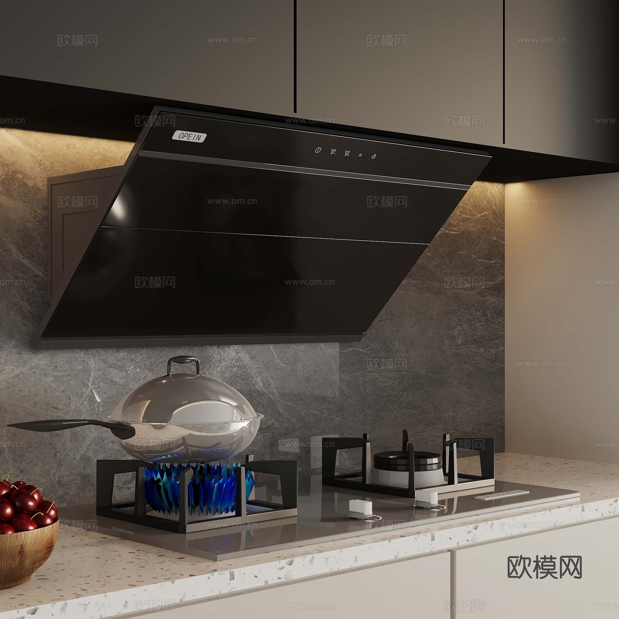 07油烟机 灶具 燃气灶 煤气灶3d模型